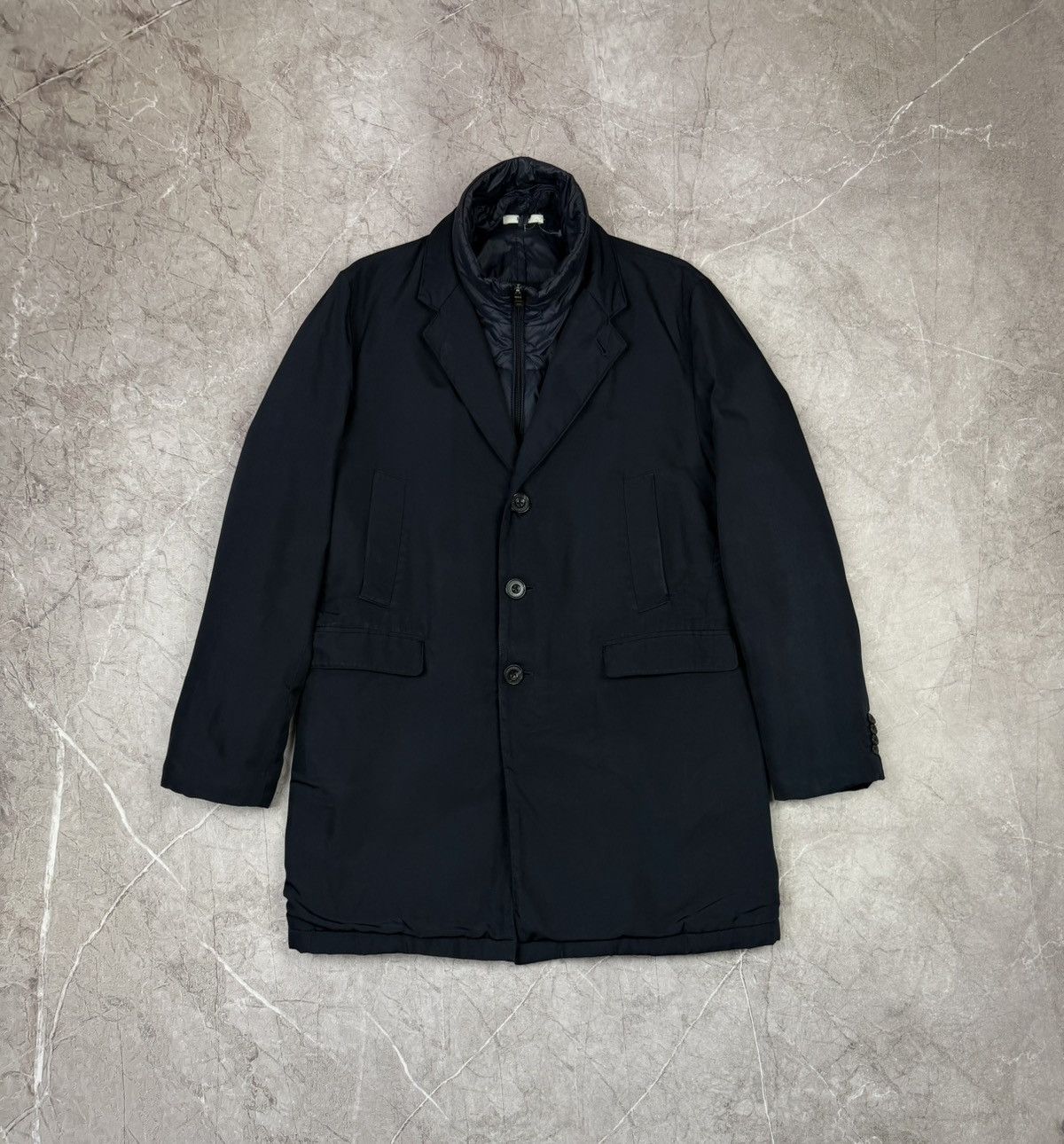 Boggi Men's Boggi Milano Padded Navy Coat Jacket Size 52 Size US L / EU 52-54 / 3 - 1 Thumbnail