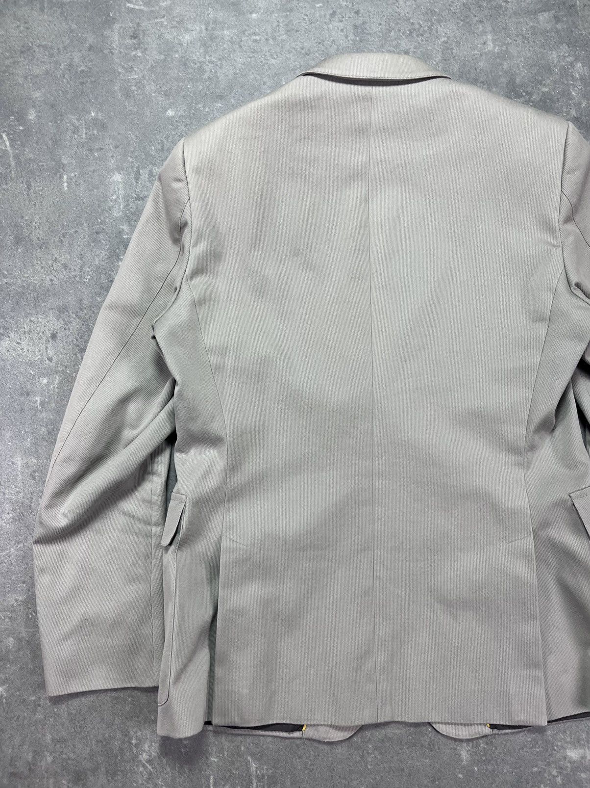 Gucci Gucci Ivory Pocket Logo Heavy Cotton Twill Blazer Jacket 52 Size 52R - 8 Thumbnail