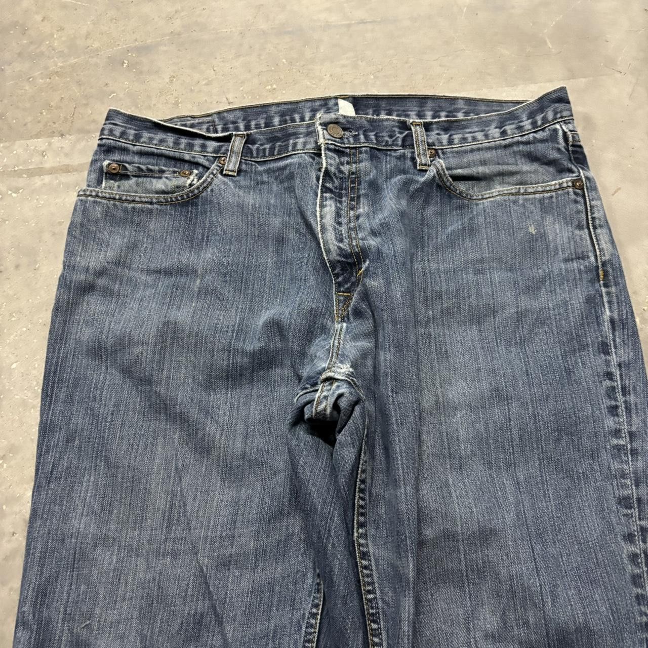 Japanese Brand × Vintage Crazy Vintage Y2K/2000s Baggy Grunge Dark Wash Skater Style Wide Leg Denim Jeans! Size US 36 / EU 52 - 5 Thumbnail