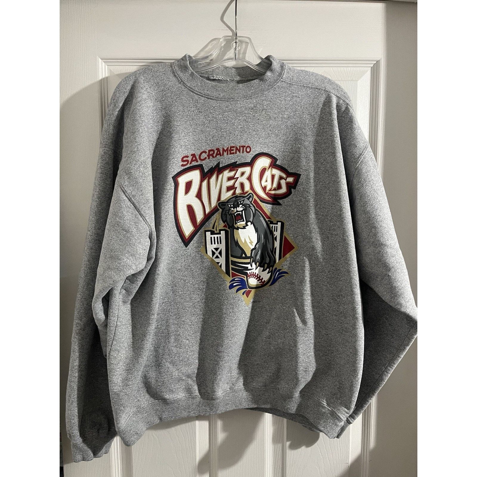 Other Sacramento River Cat Sweatshirt Sz XL MiLB Baseball Gray '04 Size US XL / EU 56 / 4 - 1 Thumbnail