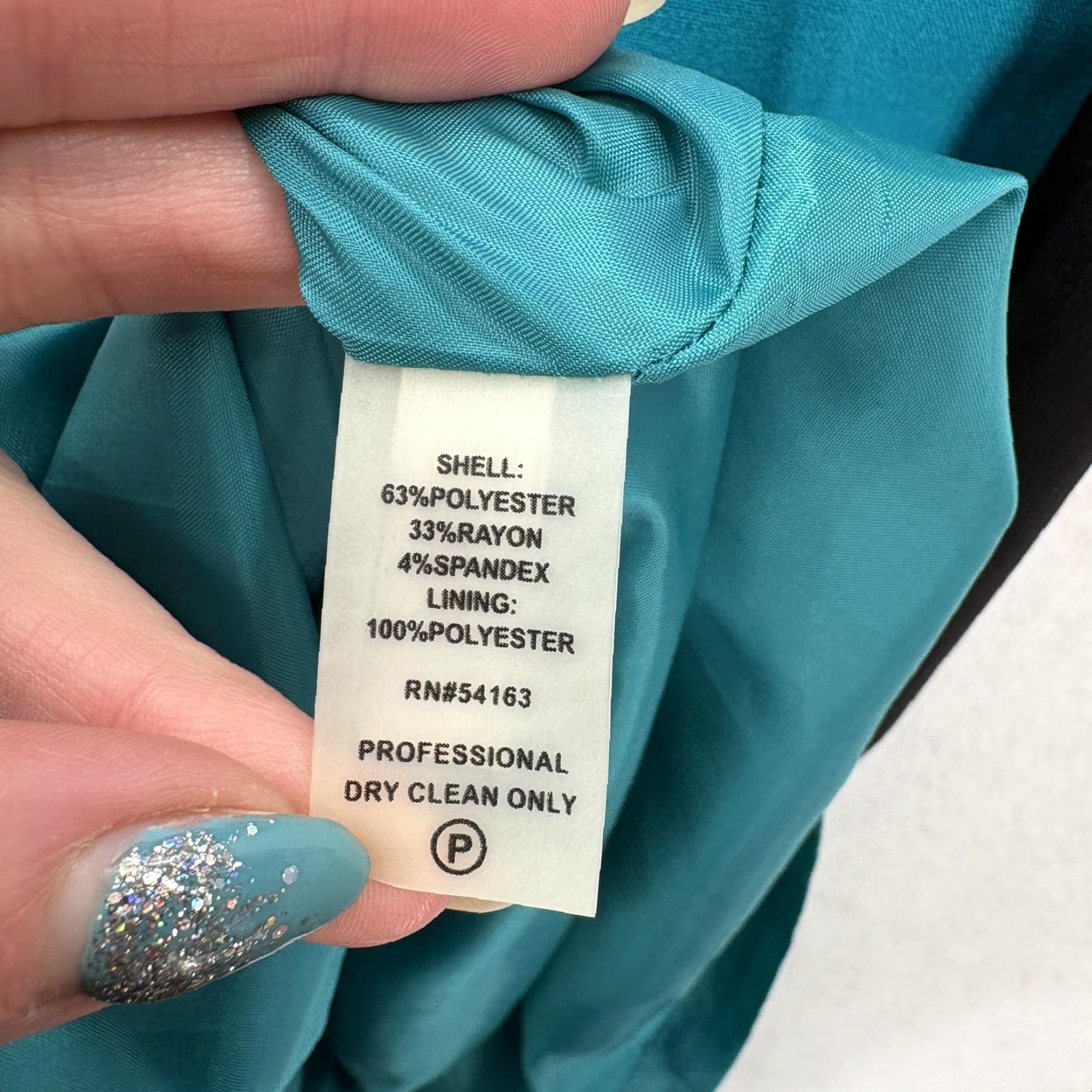 Calvin Klein Calvin Klein Dress Womens 6P Colorblock Sleeveless V-Neck Sheath NWT Blue Black 6P Petite Womens Knee Length Dress Size M / US 6-8 / IT 42-44 - 5 Thumbnail