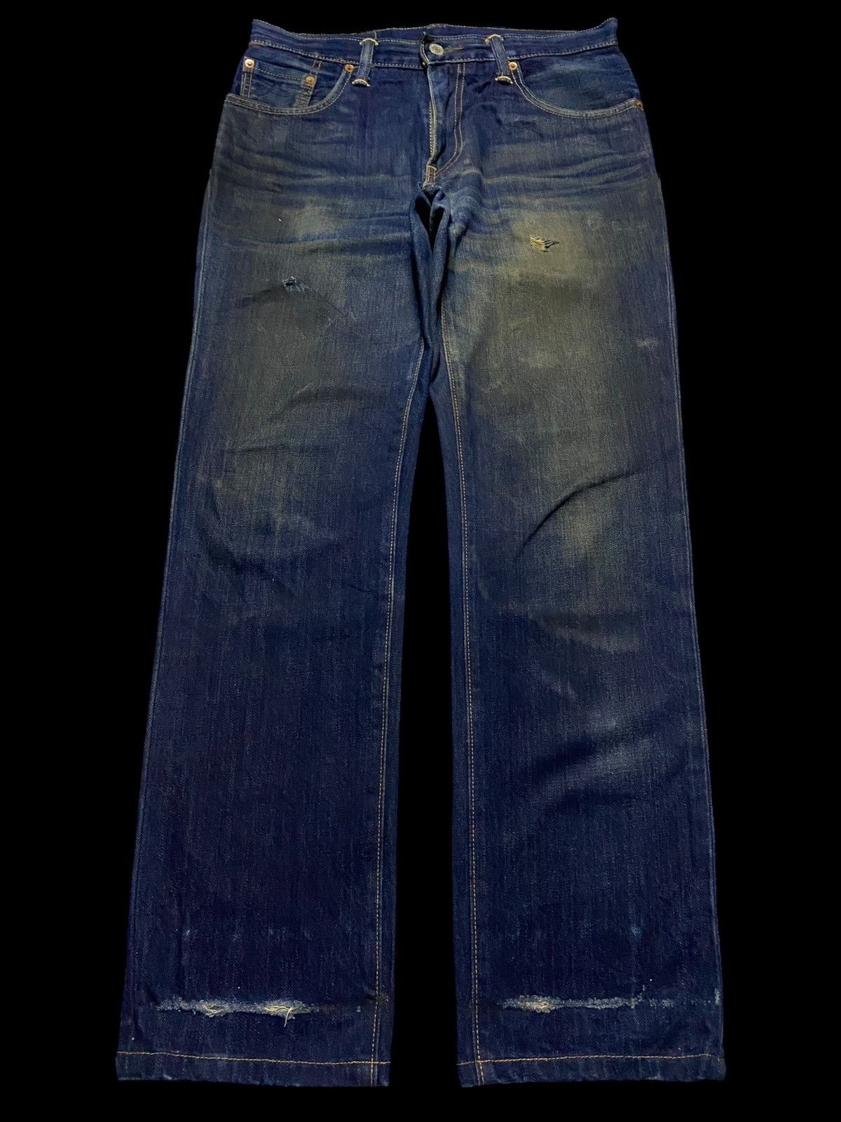 Levi's Levis 502 Mud Wash Distressed Loose Jeans Size US 31 - 1 Thumbnail