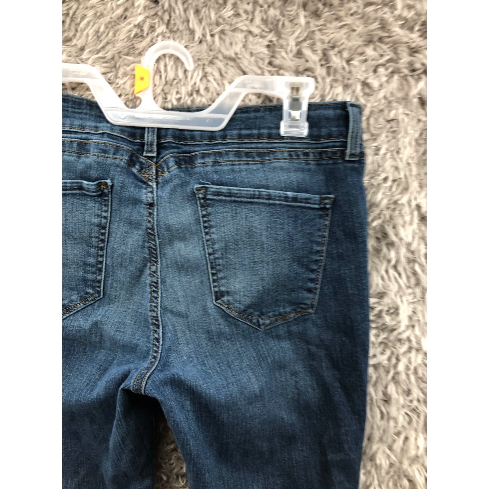 Vintage Yummie Jeans Dark Wash Blue Denim Skinny Mid Rise 32 Womens Jeans Pocket 5-Pocket Belt Loops Regular Size 24" / US 00 / IT 34 - 6 Thumbnail