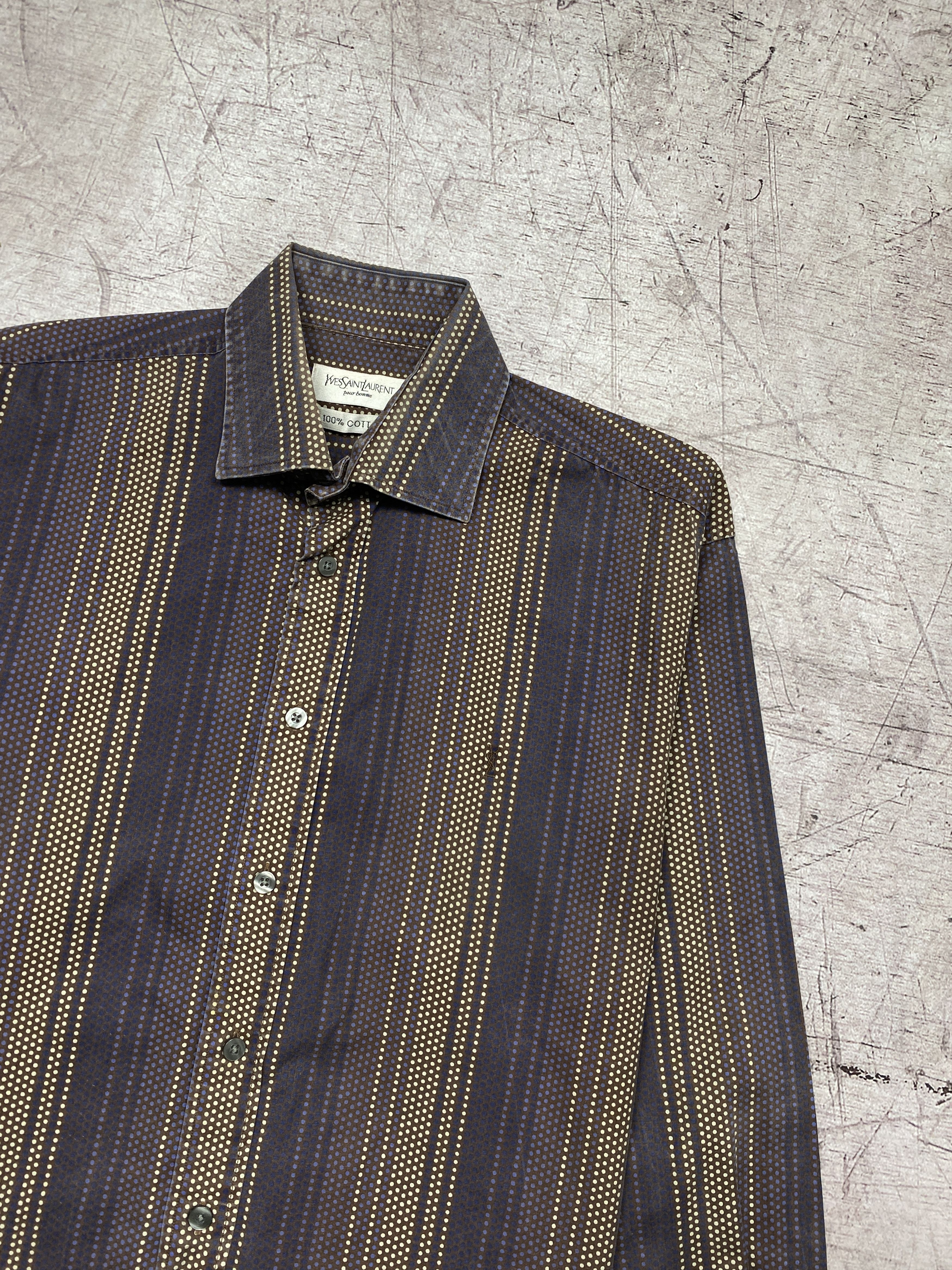 Yves Saint Laurent Yves Saint Laurent YSL Vintage Mens Long Sleeve Shirt Size US M / EU 48-50 / 2 - 2 Thumbnail