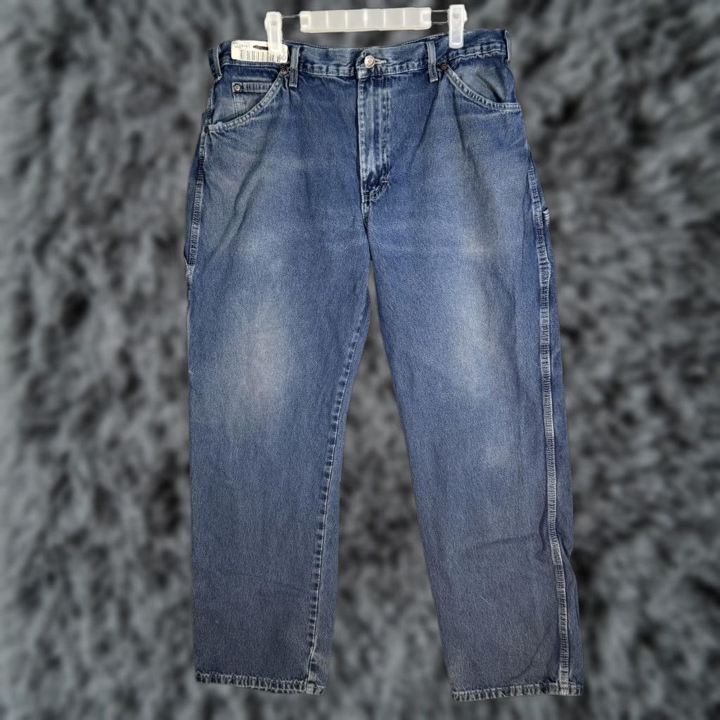 Dickies VINTAGE Dickies Jeans Mens 36x30 Blue Denim Carpenter Workwear Utility Pants 90s Mens Jeans Size US 36 / EU 52 - 1 Thumbnail