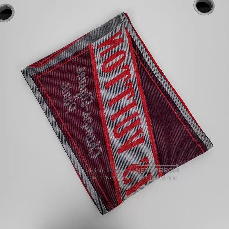 Louis Vuitton Louis Vuitton Red and grey colour block wool scarf Size ONE SIZE - 5 Thumbnail