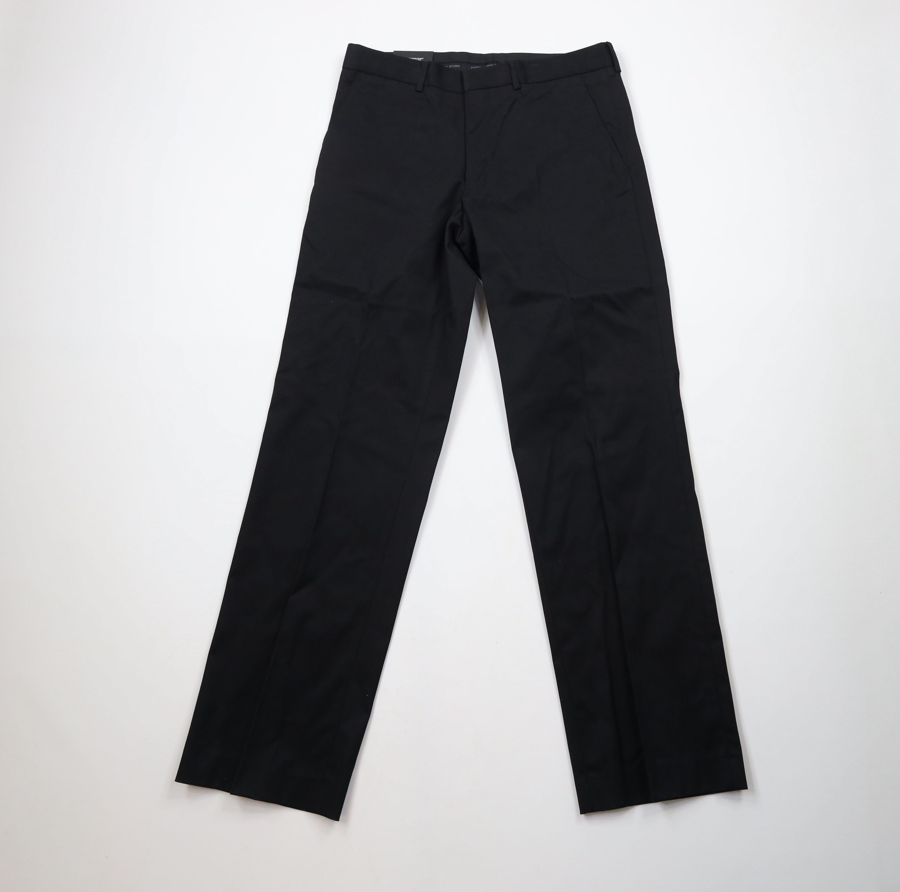 Express × Vintage New Express Modern Fit Flat Front Chino Pants Trousers Black Size US 31 - 1 Thumbnail