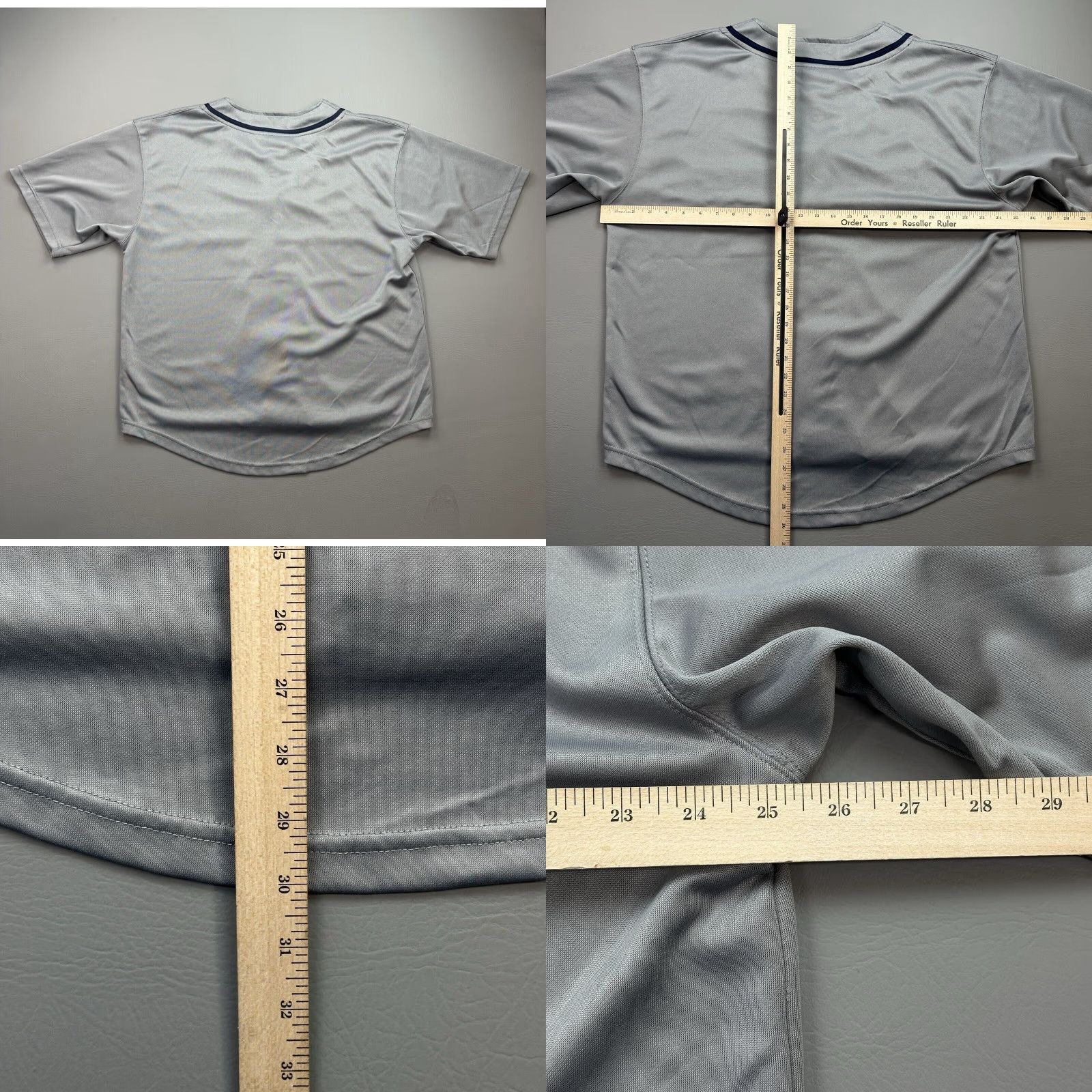 Logo 7 Vintage Renegade Baseball Jersey Mens 2XL Gray Los Angeles Embroidered Logo Y2K Size US XXL / EU 58 / 5 - 8 Thumbnail