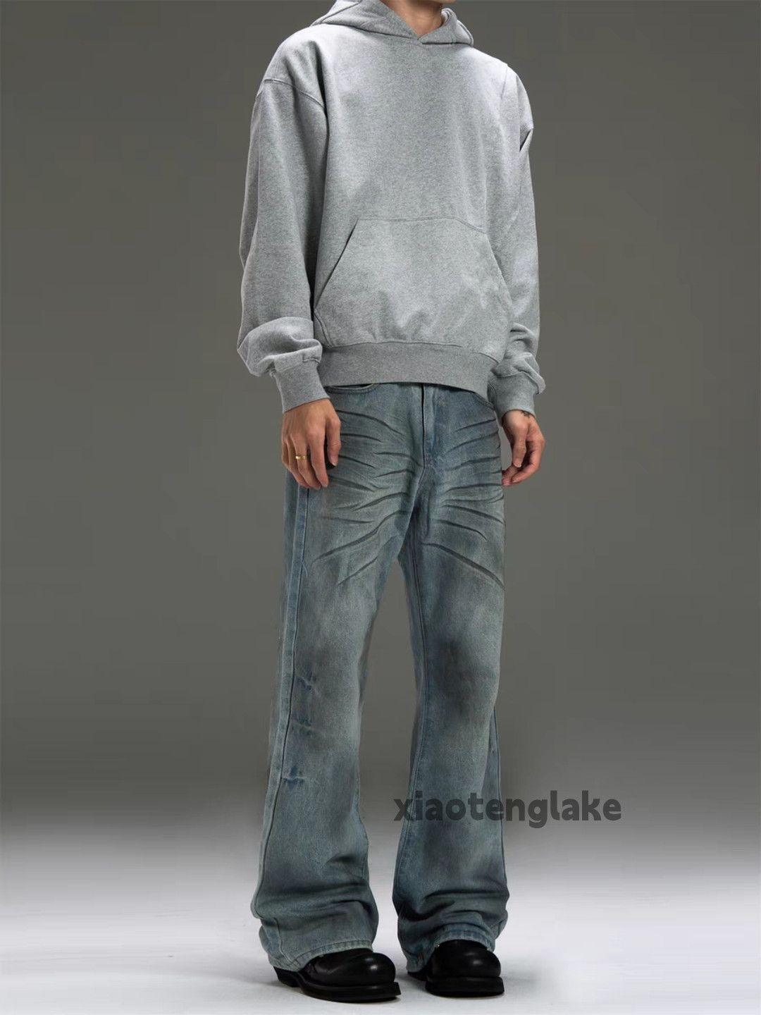 Jean × Vintage washed faded skate hiphop punk grunge flared jeans Size US 30 / EU 46 - 2 Thumbnail