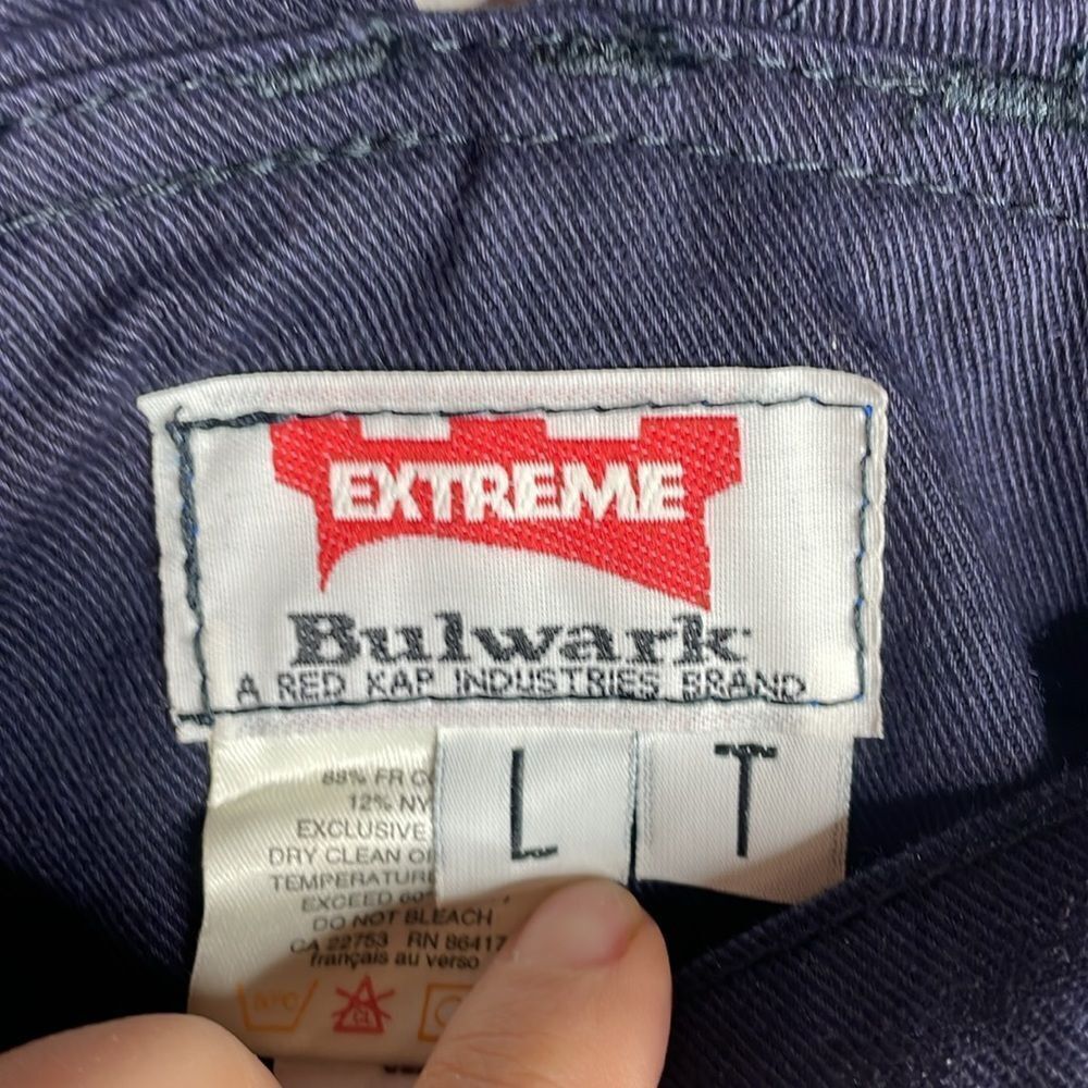 Vintage Bulwark Fire resistant Bib Overalls Lightweight Non Insulate Size US 36 / EU 52 - 4 Thumbnail