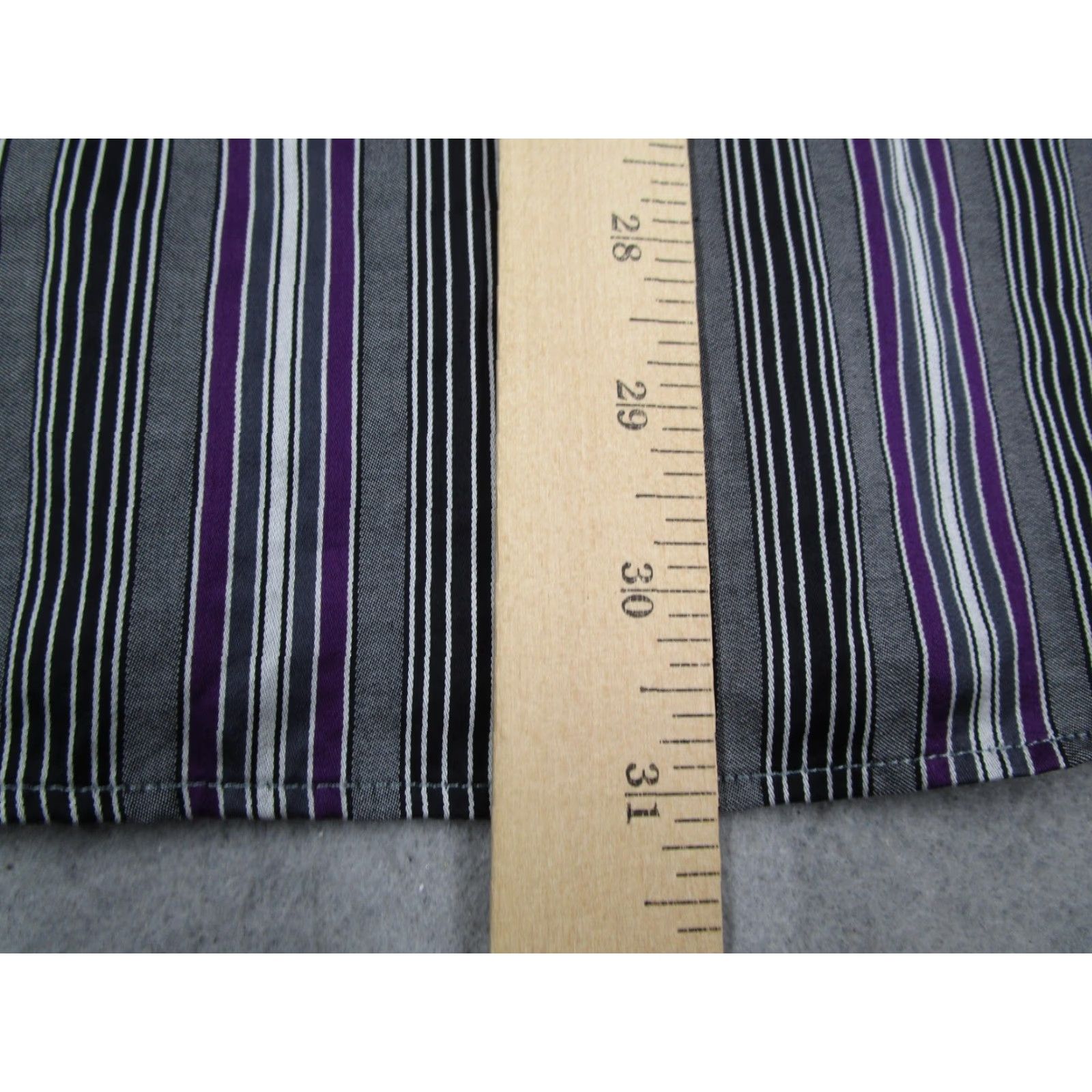Etro ETRO Milano Dress Shirt Mens M Gray Purple Striped Long Sleeve Spread Collar Made in Italy Size US M / EU 48-50 / 2 - 7 Thumbnail