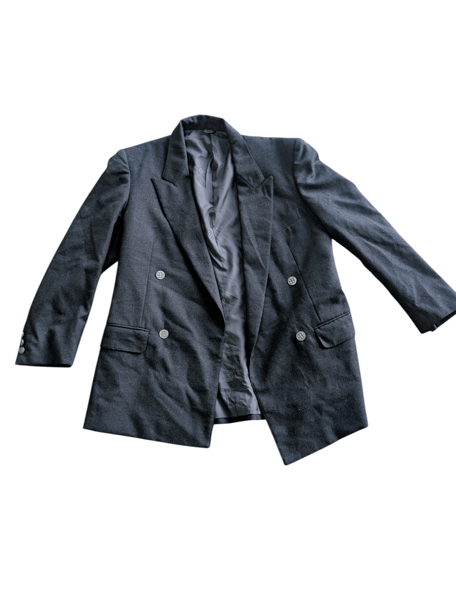 Balenciaga Vintage Balenciaga BB Button Men Hourglass Wool Blazer Size 34R - 8 Thumbnail