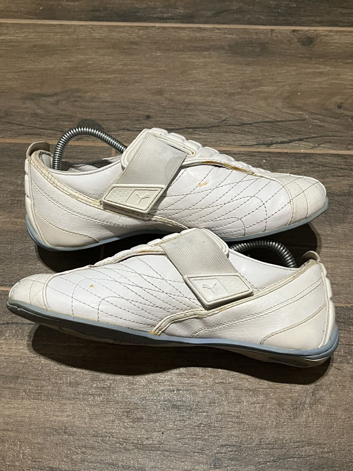 Japanese Brand × Puma × Vintage Vintage Puma Bnib Uke Japanese White Leather Slip Ons Size US 5 / EU 37 - 3 Thumbnail