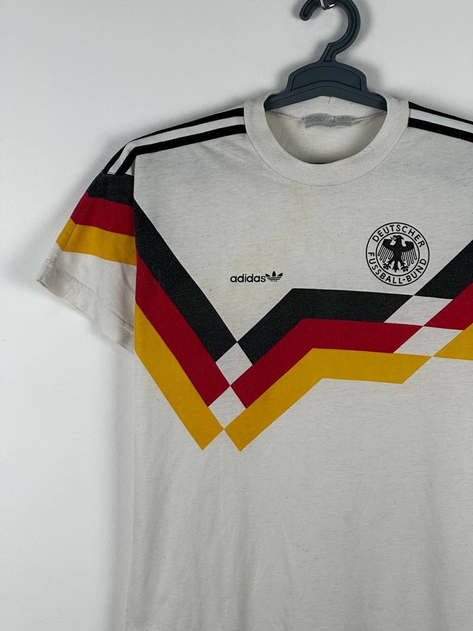 Adidas × Vintage Vintage 1990-92 Germany Adidas Cotton Jersey T Shirt Size US S / EU 44-46 / 1 - 3 Thumbnail