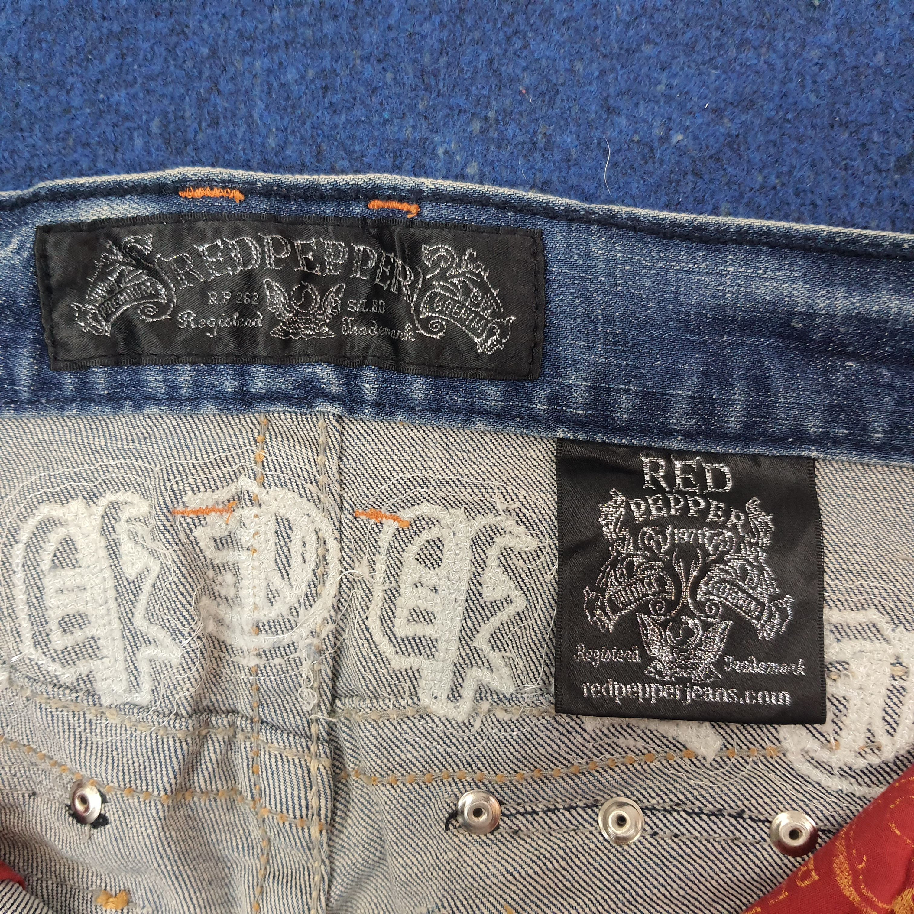 Japanese Brand Vintage Red Pepper Japan Denim Y2K Aesthetic C258N8 Size US 32 / EU 48 - 7 Thumbnail