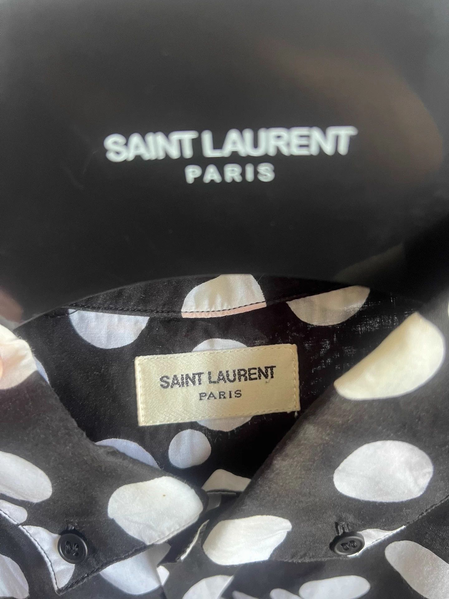 Saint Laurent Paris Saint Laurent SLP 13SS Original Polka Dot Shirt Size US M / EU 48-50 / 2 - 5 Thumbnail
