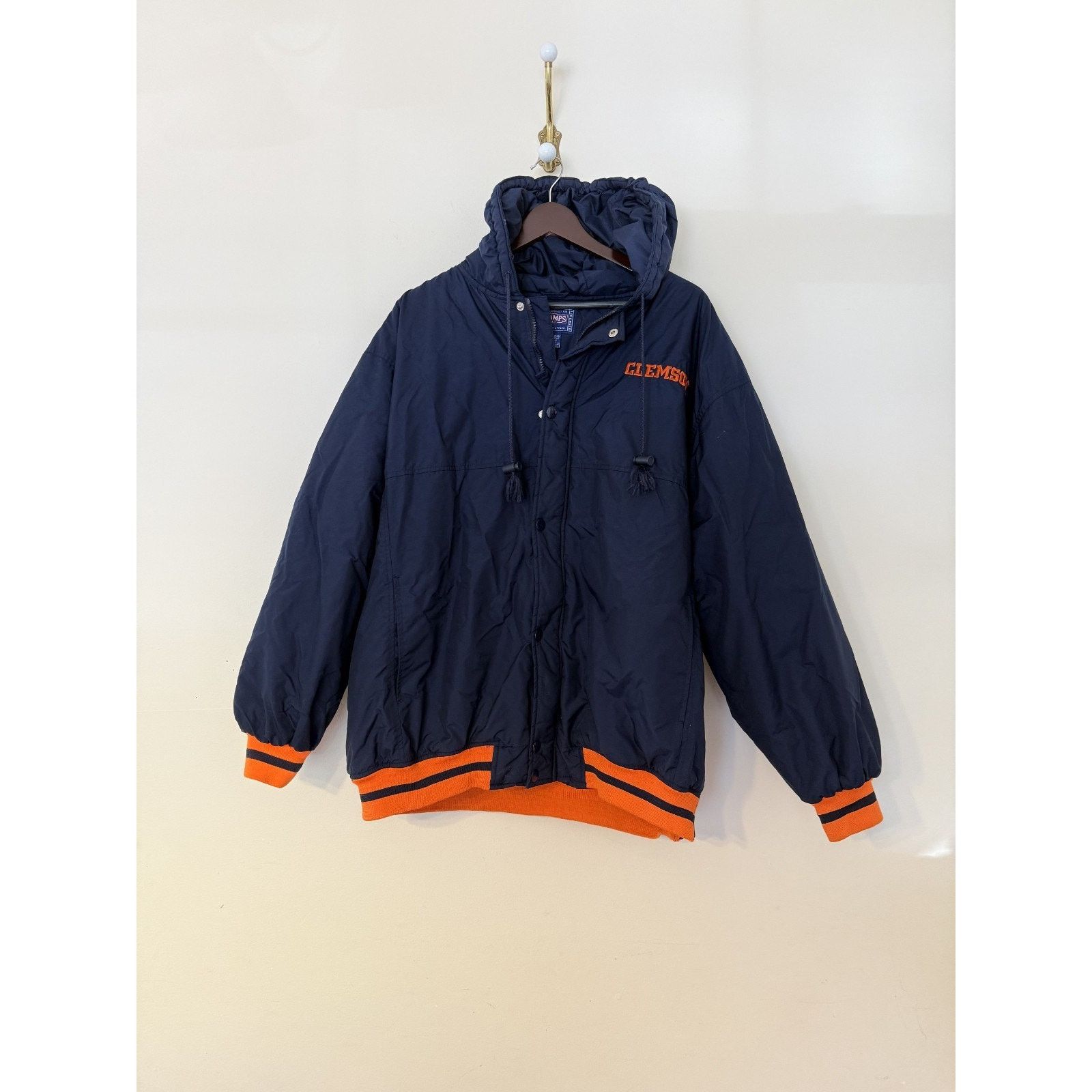 Starter Vintage 90s Clemson Tigers Champs Hooded Windbreaker Size US L / EU 52-54 / 3 - 1 Thumbnail