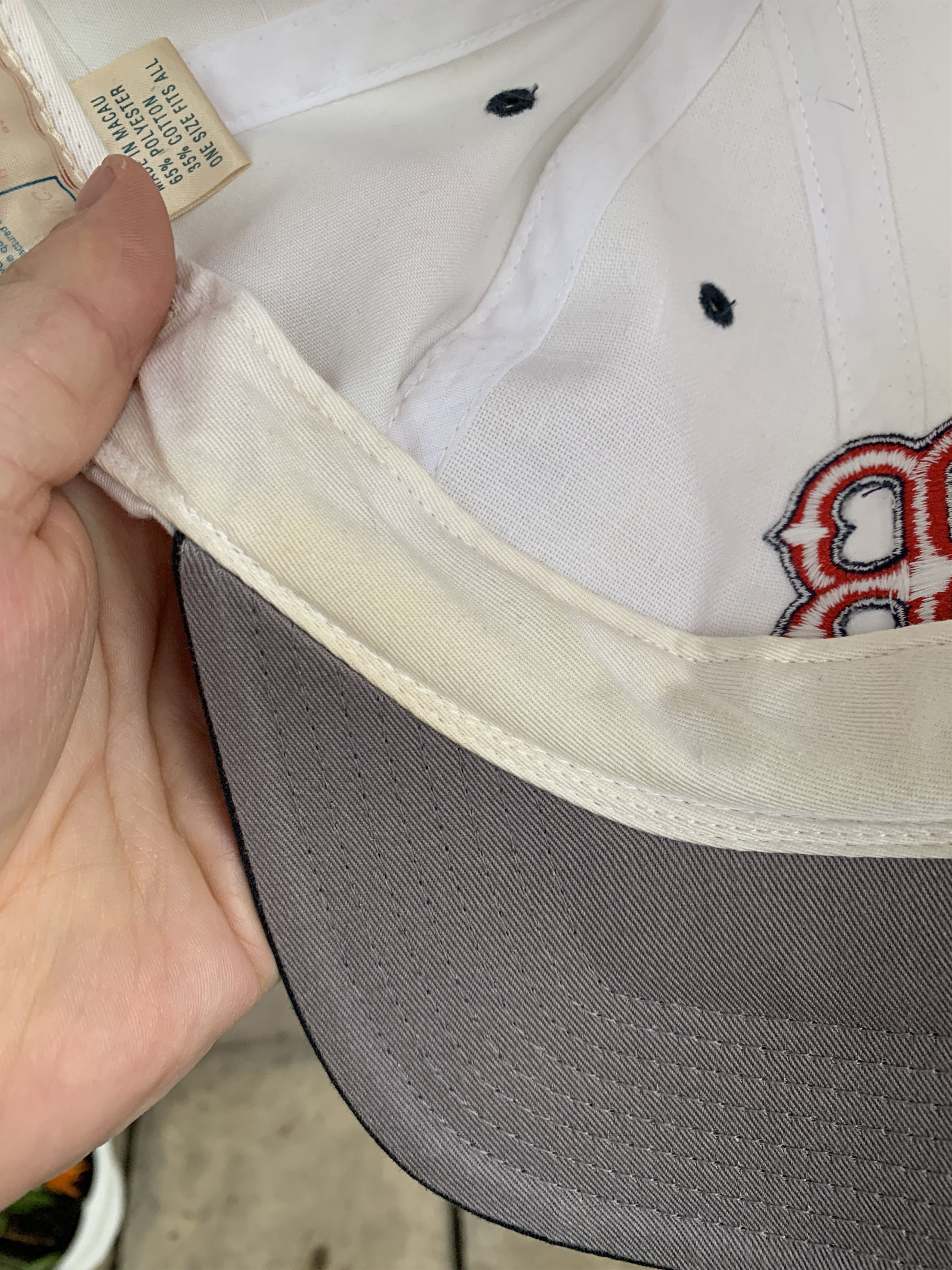 MLB Vintage Boston Red Sox Made In Macau Cap Size ONE SIZE - 8 Thumbnail