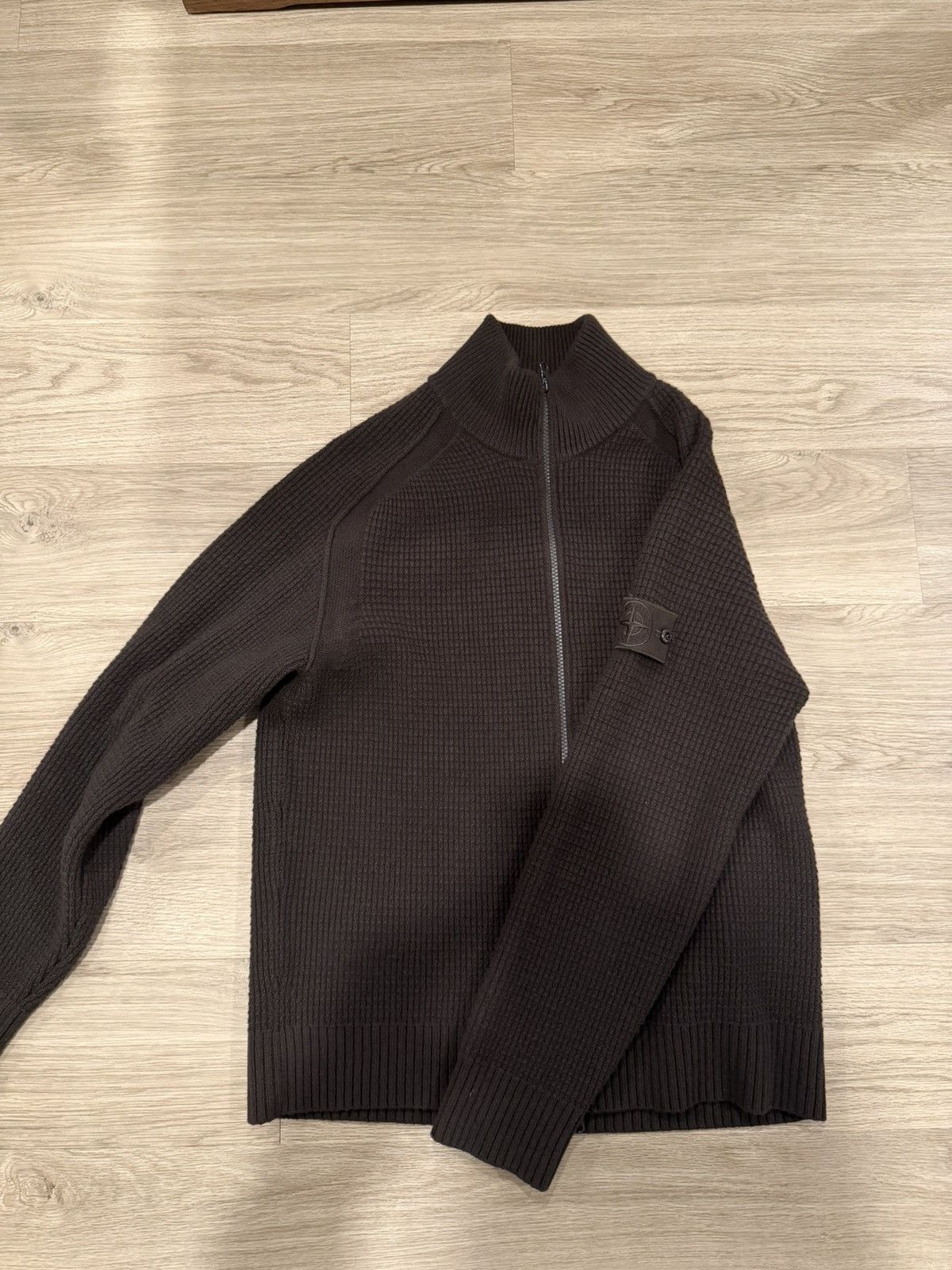 Stone Island Ghost Waffle-Knit Virgin Wool Zip-Up Cardigan Size US M / EU 48-50 / 2 - 1 Thumbnail