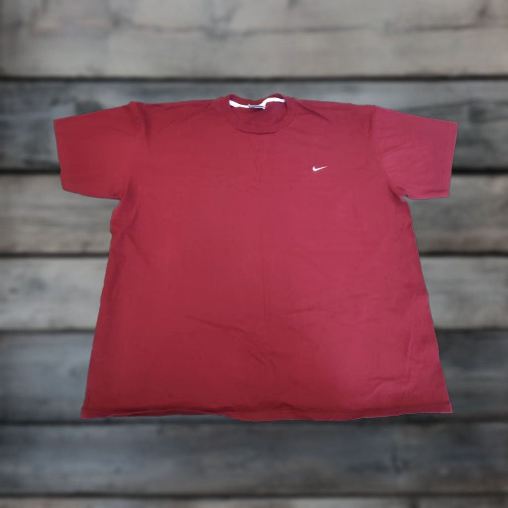 Nike VINTAGE Nike T-Shirt 3XL Red Mini Swoosh Y2K 90s Mens Cotton Regular Fit Size US XXL / EU 58 / 5 - 1 Thumbnail