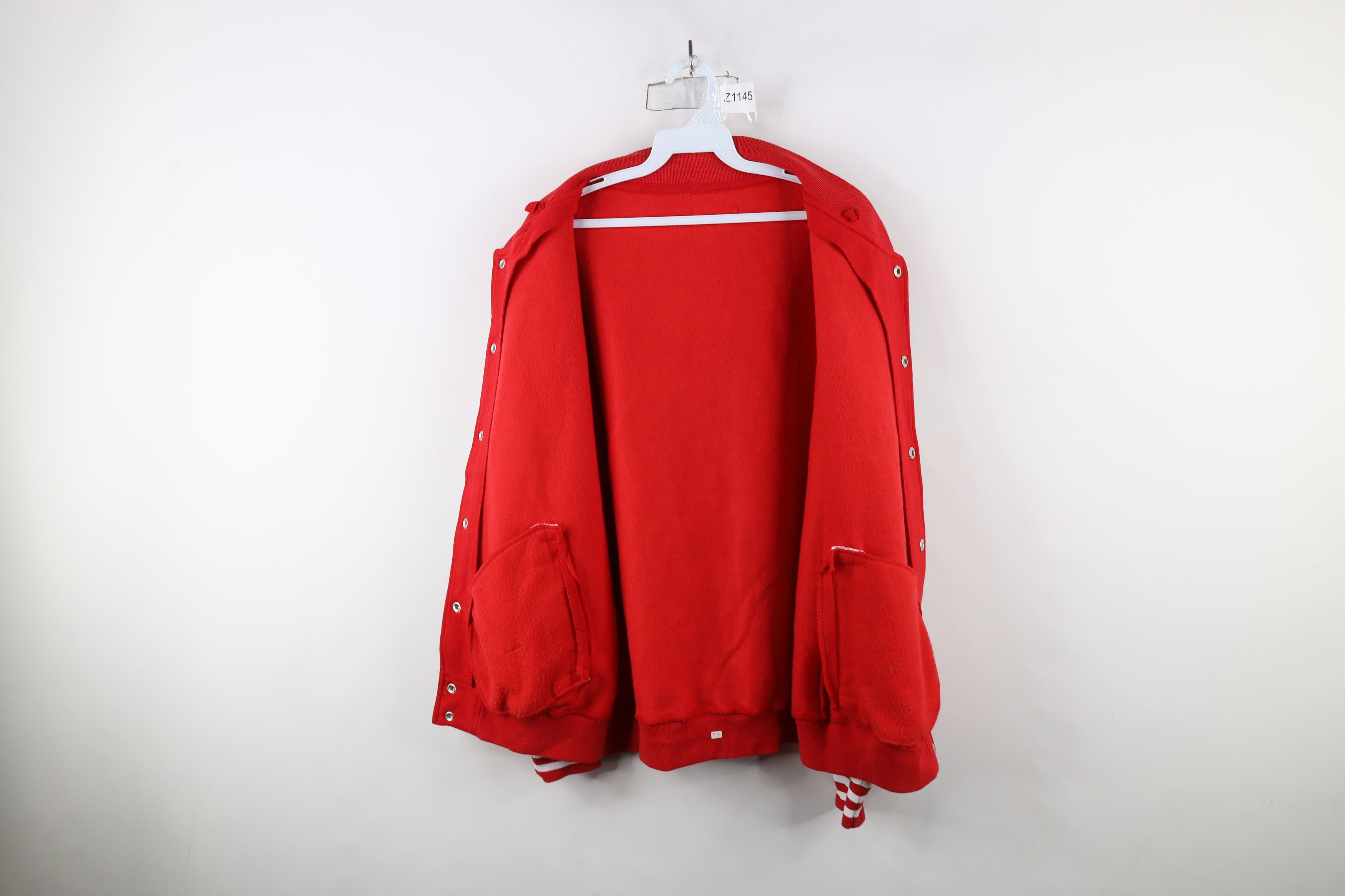 Vintage Vintage 90s Streetwear Button Varsity Jacket Sweatshirt Size US L / EU 52-54 / 3 - 9 Thumbnail