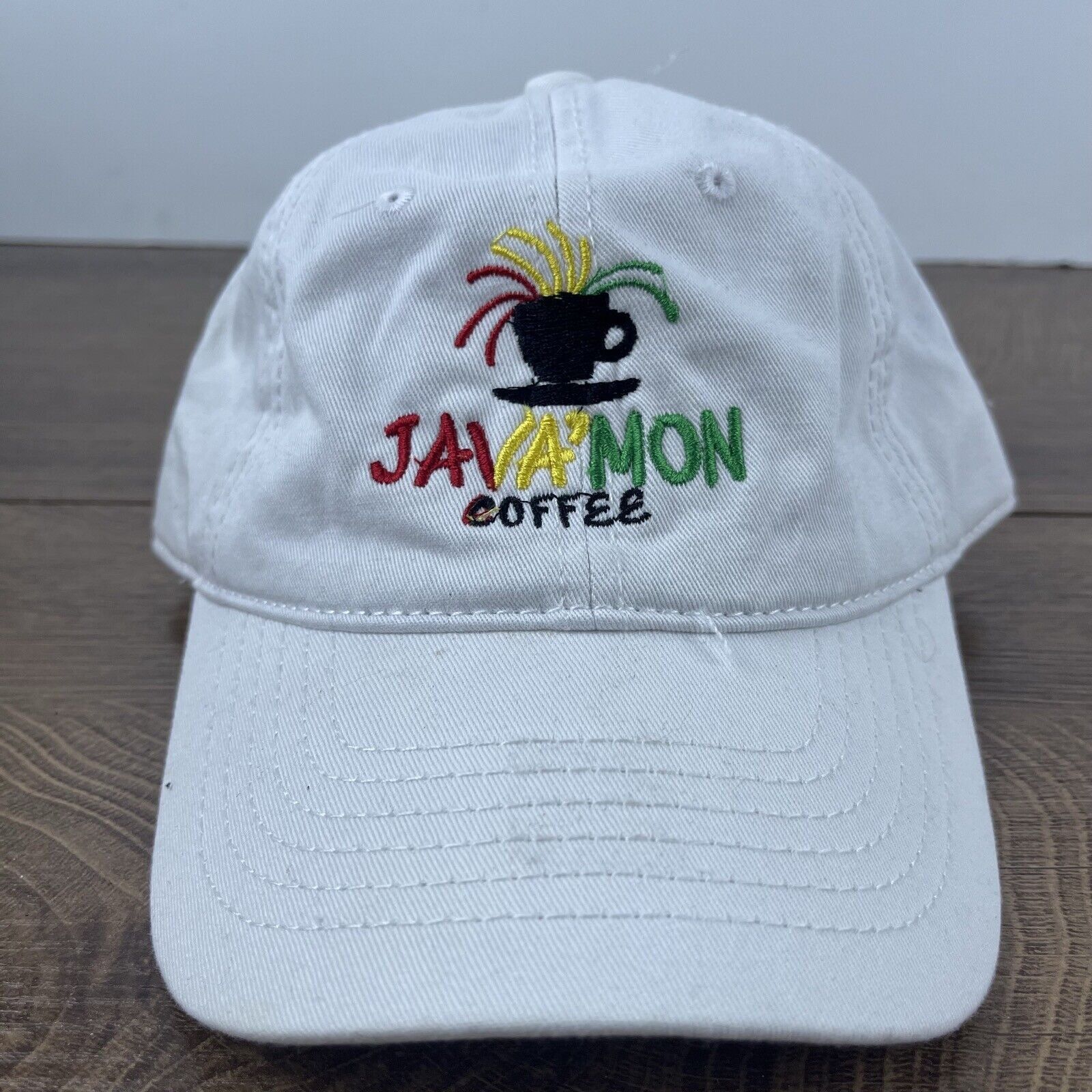 Other Javamon Coffee Hat White Cap Hat Adjustable Hat White Adult Size ONE SIZE - 4 Thumbnail