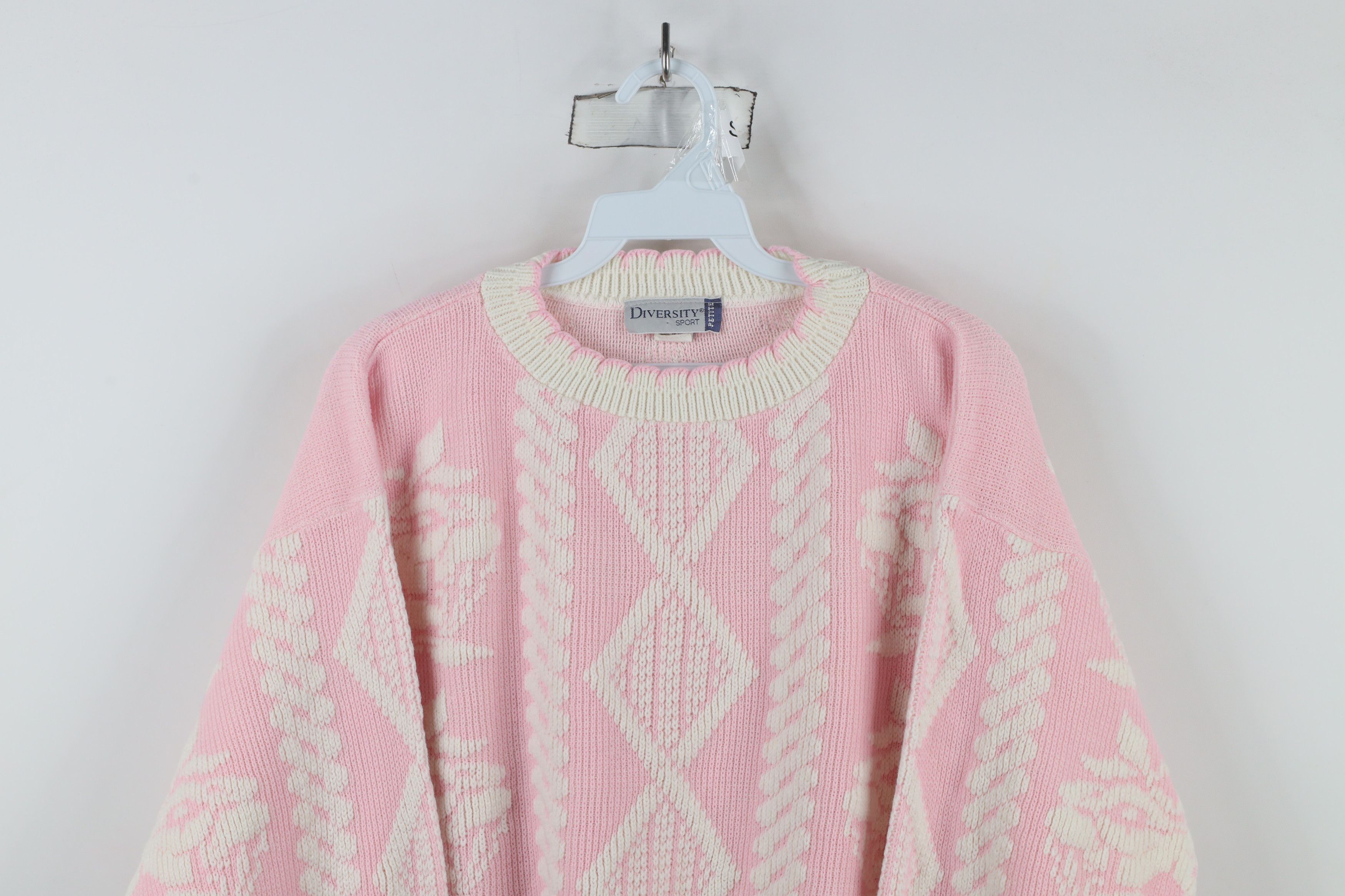 Vintage Vintage 80s 90s Fairy Kei Kawaii Geometric Knit Sweater USA Size L / US 10 / IT 46 - 2 Thumbnail