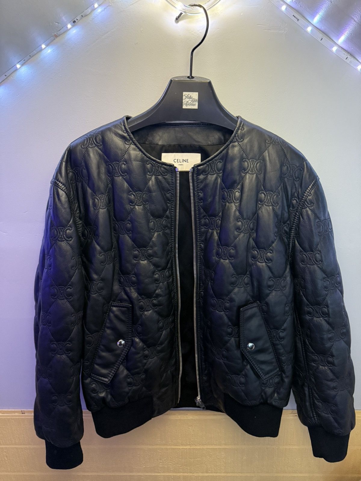 Celine CELINE TRIOMPHE BOMBER JACKET IN SOFT LAMBSKIN Size US S / EU 44-46 / 1 - 16 Thumbnail