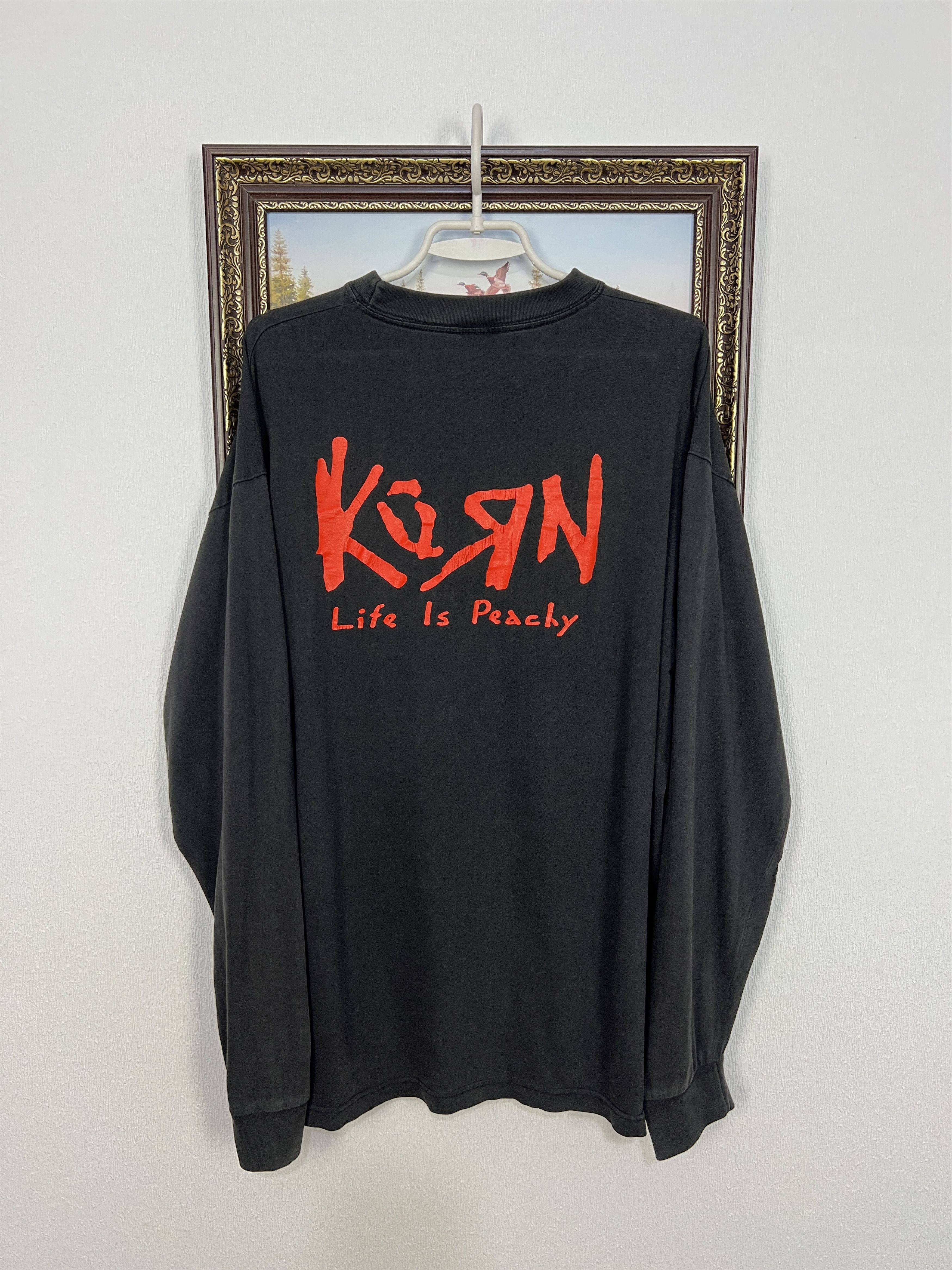 Vintage Vintage 90's Korn Life Is Peachy Long Sleeve Shirt Tee Size US L / EU 52-54 / 3 - 13 Thumbnail