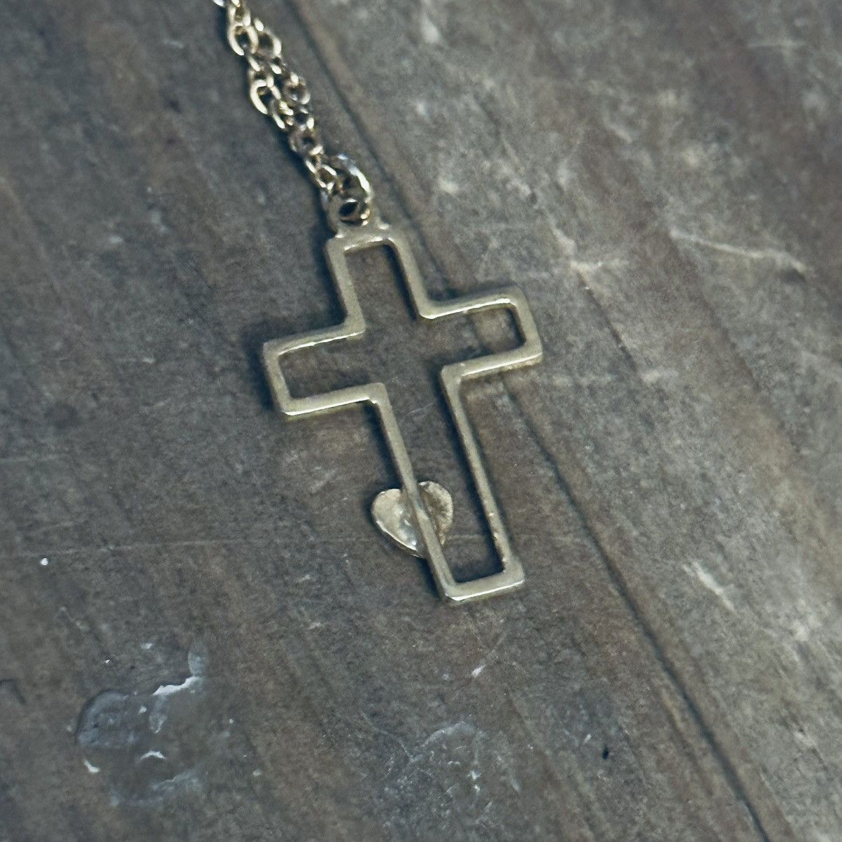 Vintage Vintage outlined cross pendant necklace Size ONE SIZE - 4 Thumbnail