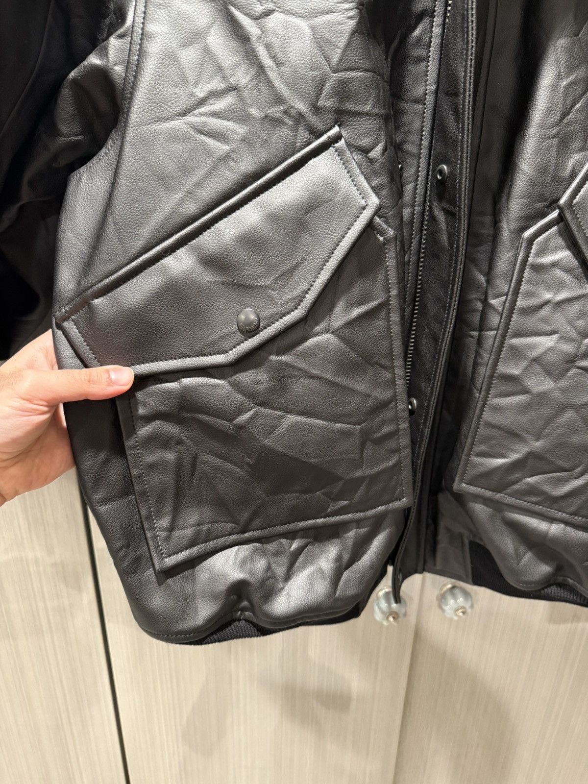 Balenciaga Balenciaga Oversized Grainy Cactus Leather Quilted Jacket Size US M / EU 48-50 / 2 - 3 Thumbnail