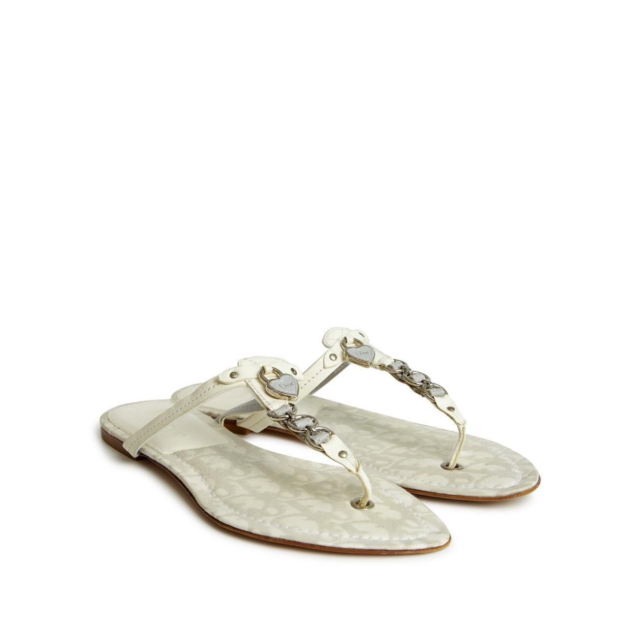 Dior ANTIQUE MONOGRAM SANDALS Size US 10 / IT 40 - 1 Thumbnail
