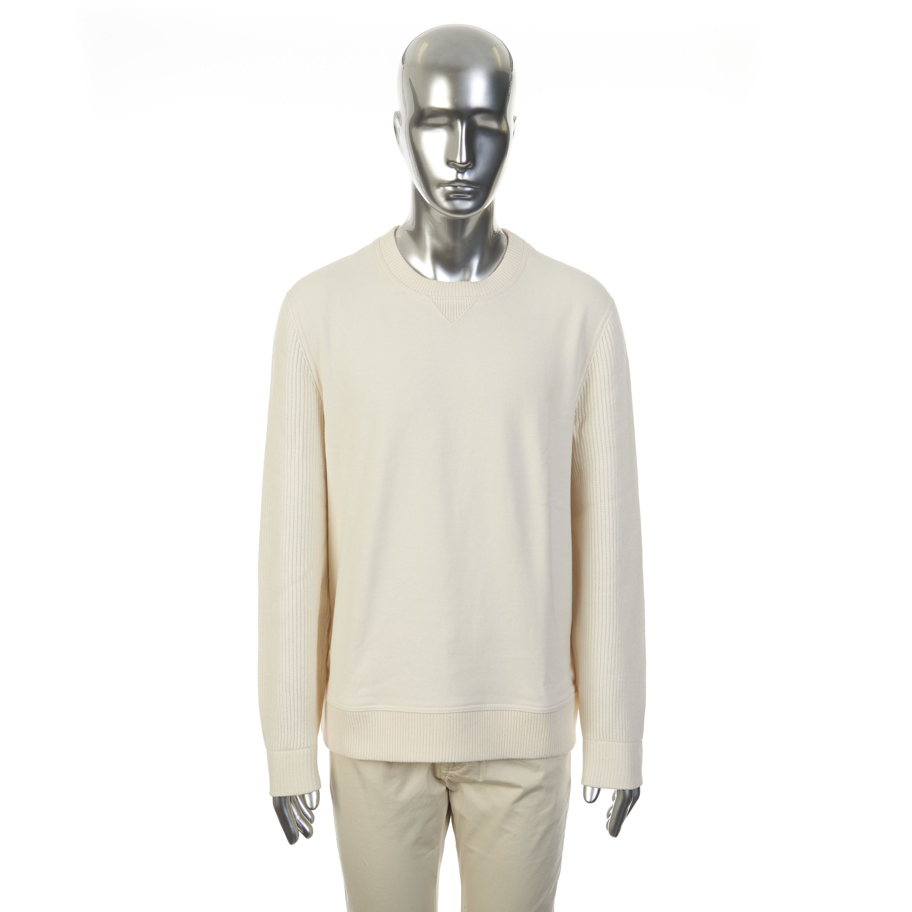 Brunello Cucinelli Crewneck Sweater With English Rib Knit Sleeves Size US L / EU 52-54 / 3 - 2 Thumbnail