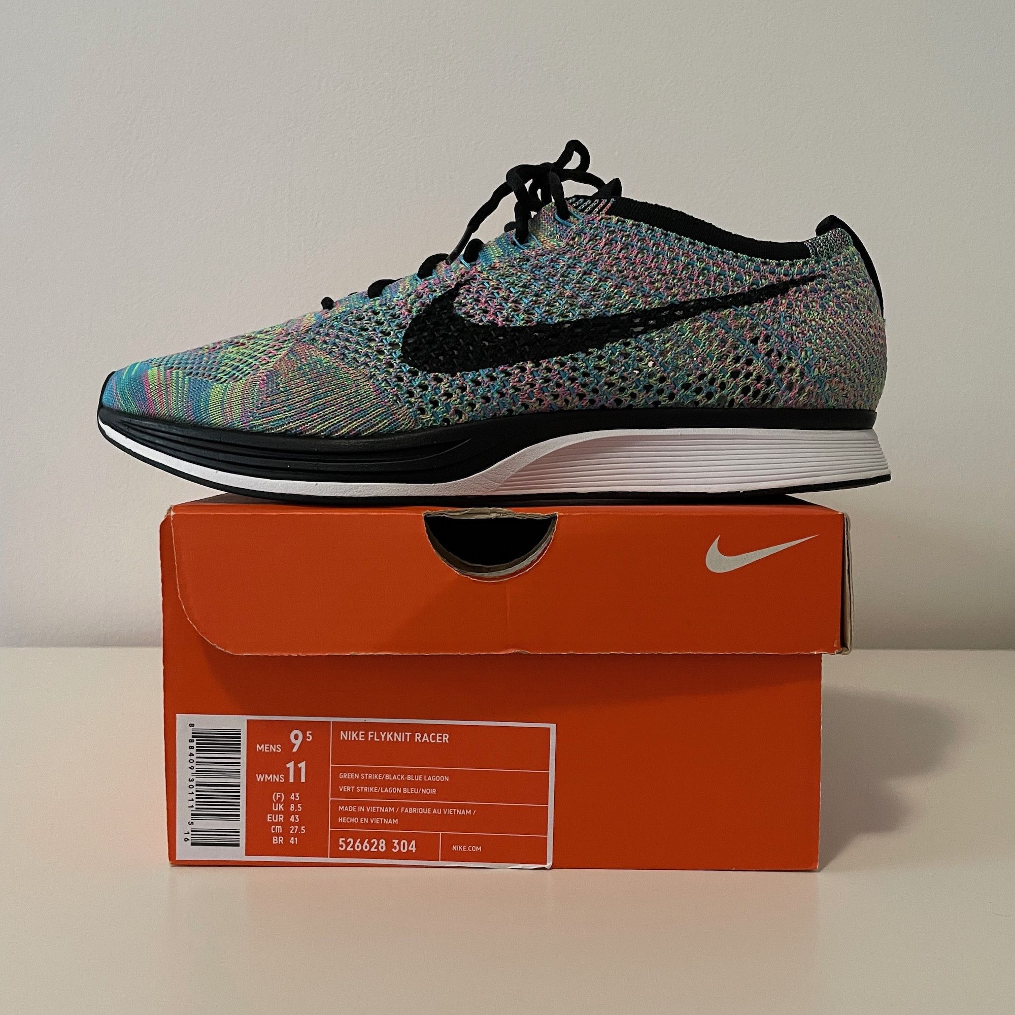 Nike Flyknit Racer Multicolor Size US 9.5 / EU 42-43 - 7 Thumbnail