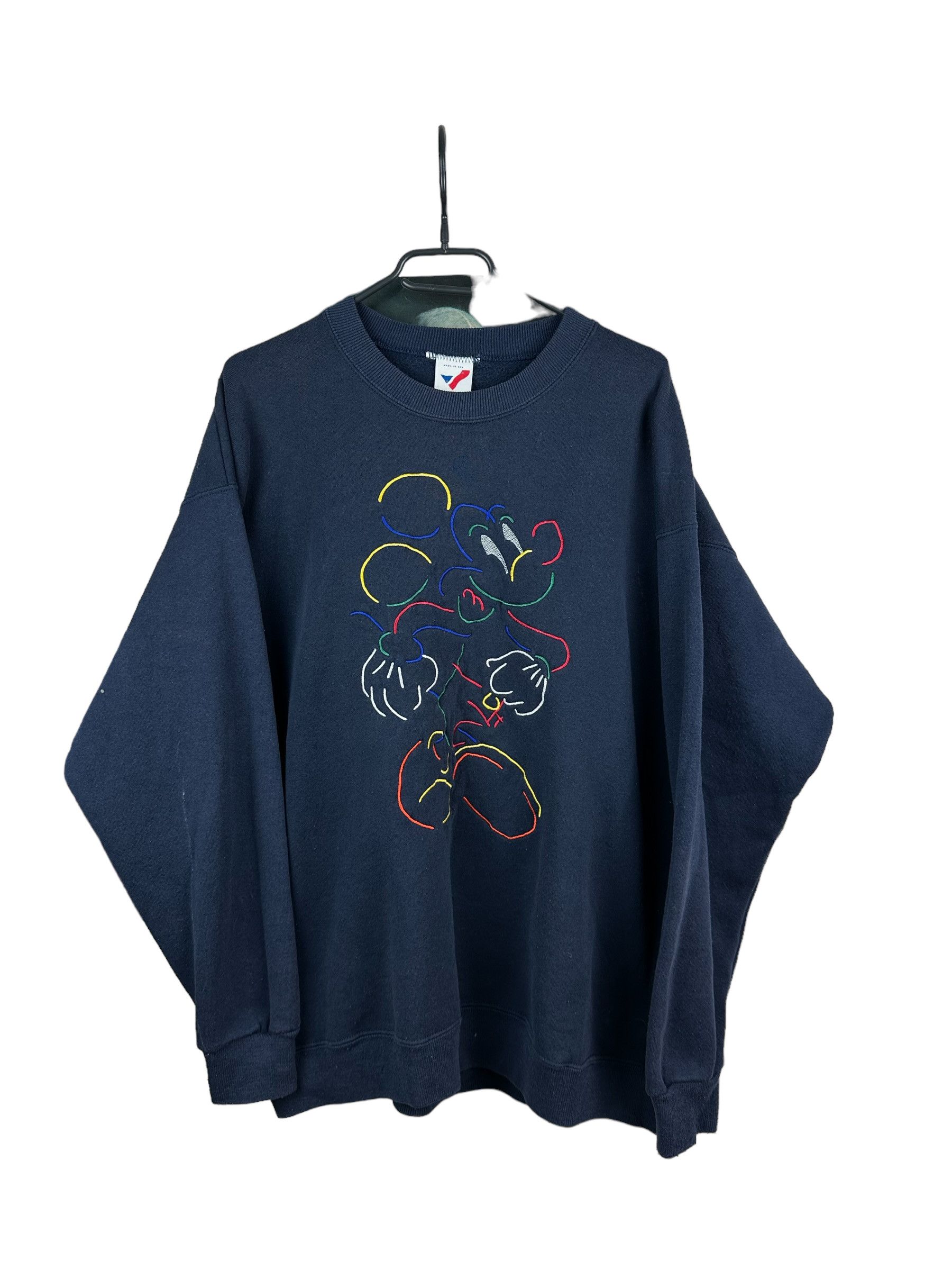 Cartoon Network × Disney × Vintage Vintage Disney Sweatshirt Mickey Mouse Cartoon Rare Size US XL / EU 56 / 4 - 1 Thumbnail