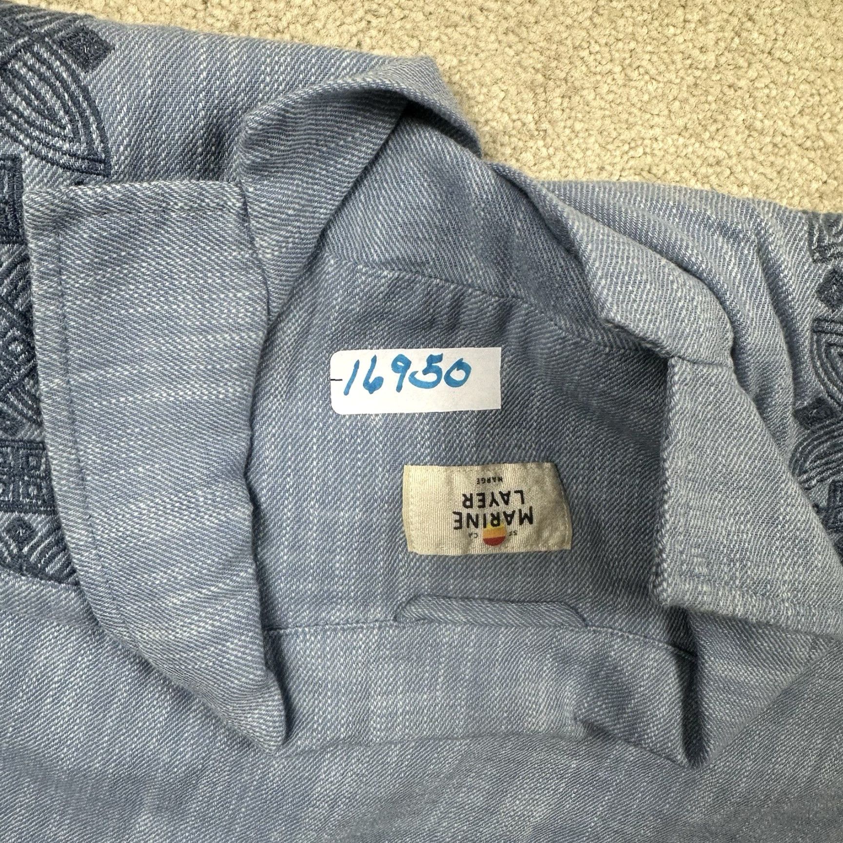 Marine Layer Marine Layer Button Up Shirt Mens Marge Blue Camp Medium Large Size US M / EU 48-50 / 2 - 7 Thumbnail
