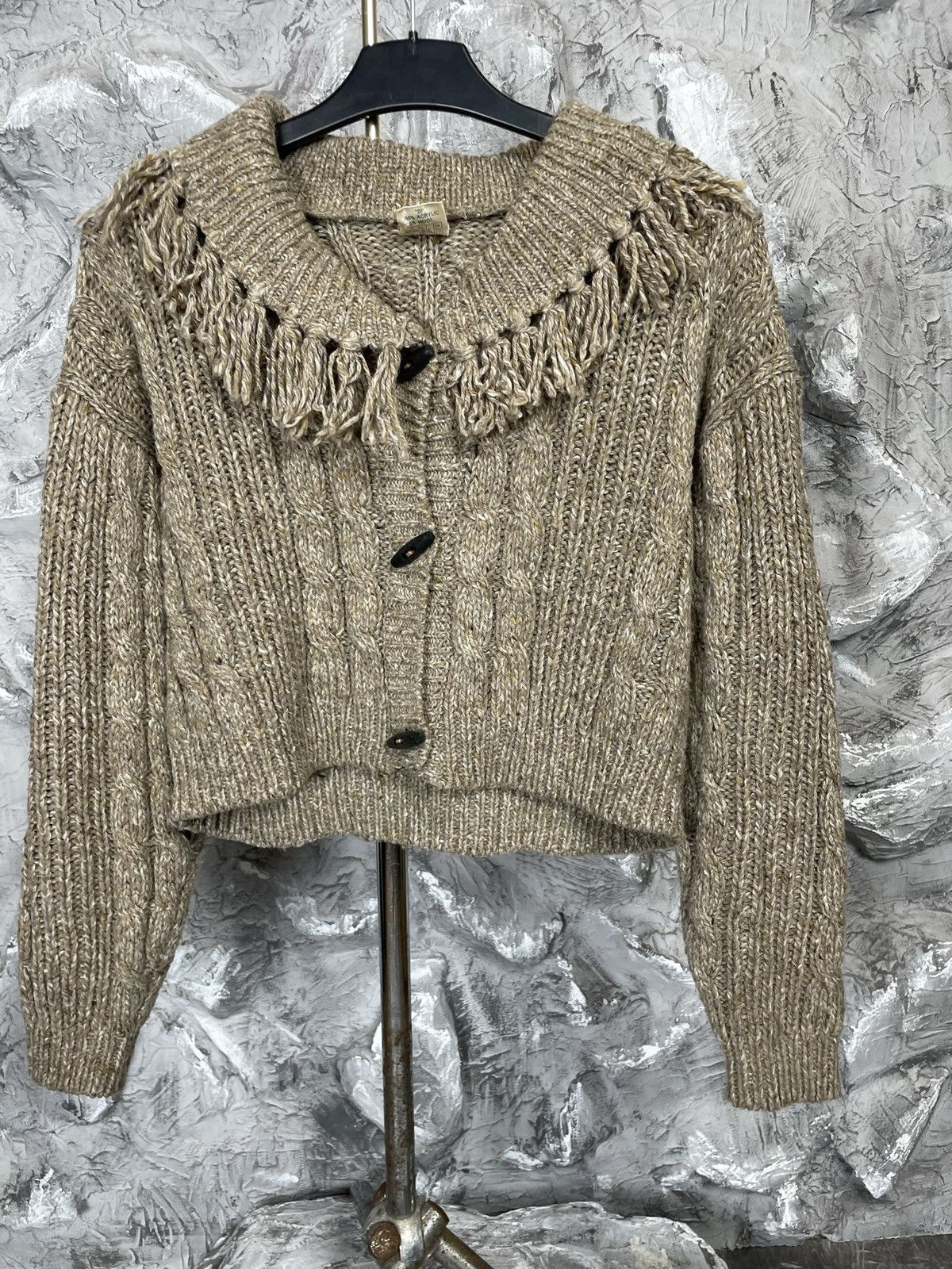 Junya Watanabe × Vintage Vintage 80s Knit Cropped Cardigan Kapital Japanese Style Size US M / EU 48-50 / 2 - 6 Thumbnail