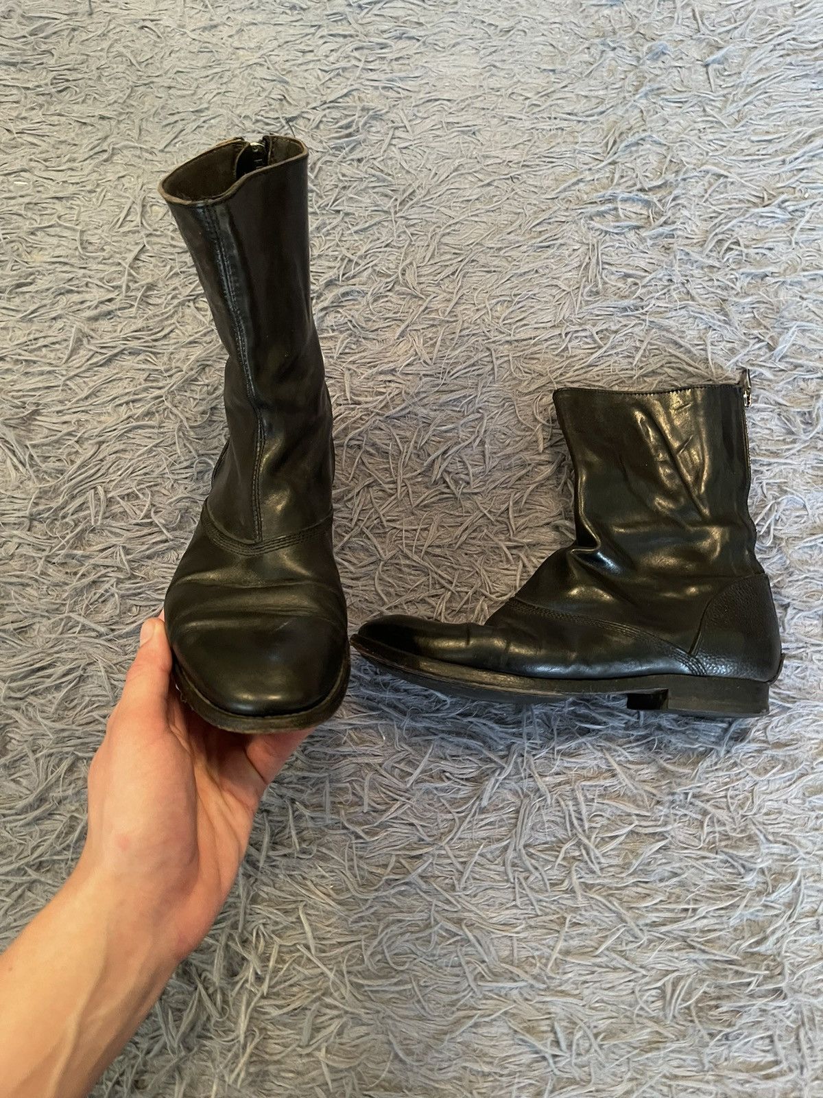 Shoto avant garde real leather boots