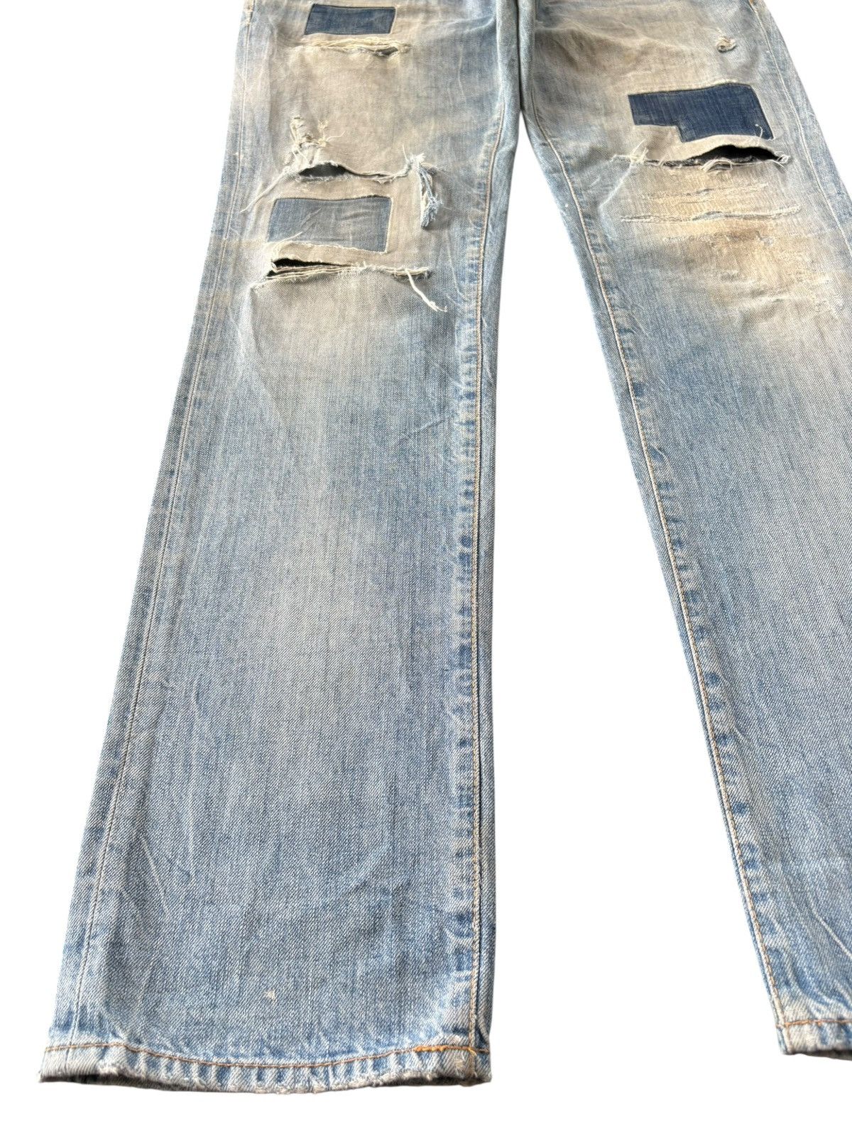 Dsquared2 Vintage Italy Dsquared Patchwork Distressed Jeans Size US 37 - 5 Thumbnail