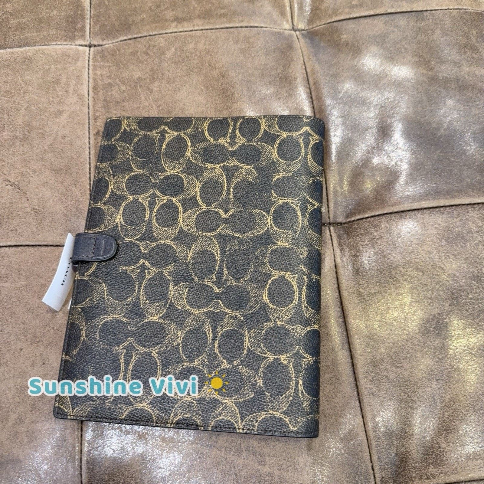 Coach NWT Coach Notebook Loved Signature Canvas Gold/Brown CDX99 Size ONE SIZE - 5 Thumbnail