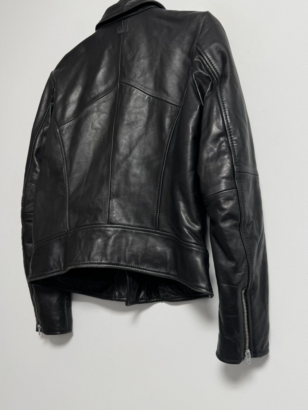 G-Star G Star Raw Leather Jacket Black Biker Motorcycle Size M / US 6-8 / IT 42-44 - 25 Thumbnail