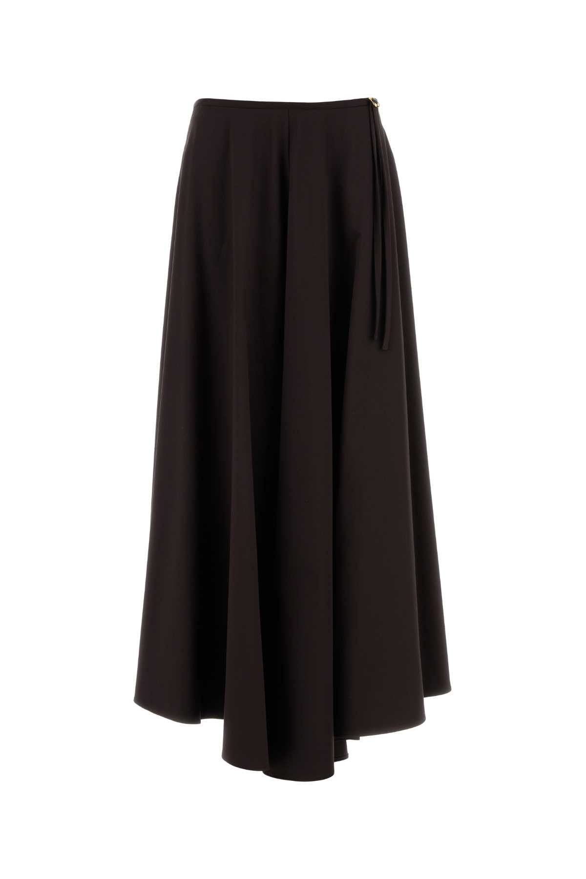 Agnona Brown Stretch Poplin Skirt Size 28" / US 6 / IT 42 - 1 Thumbnail