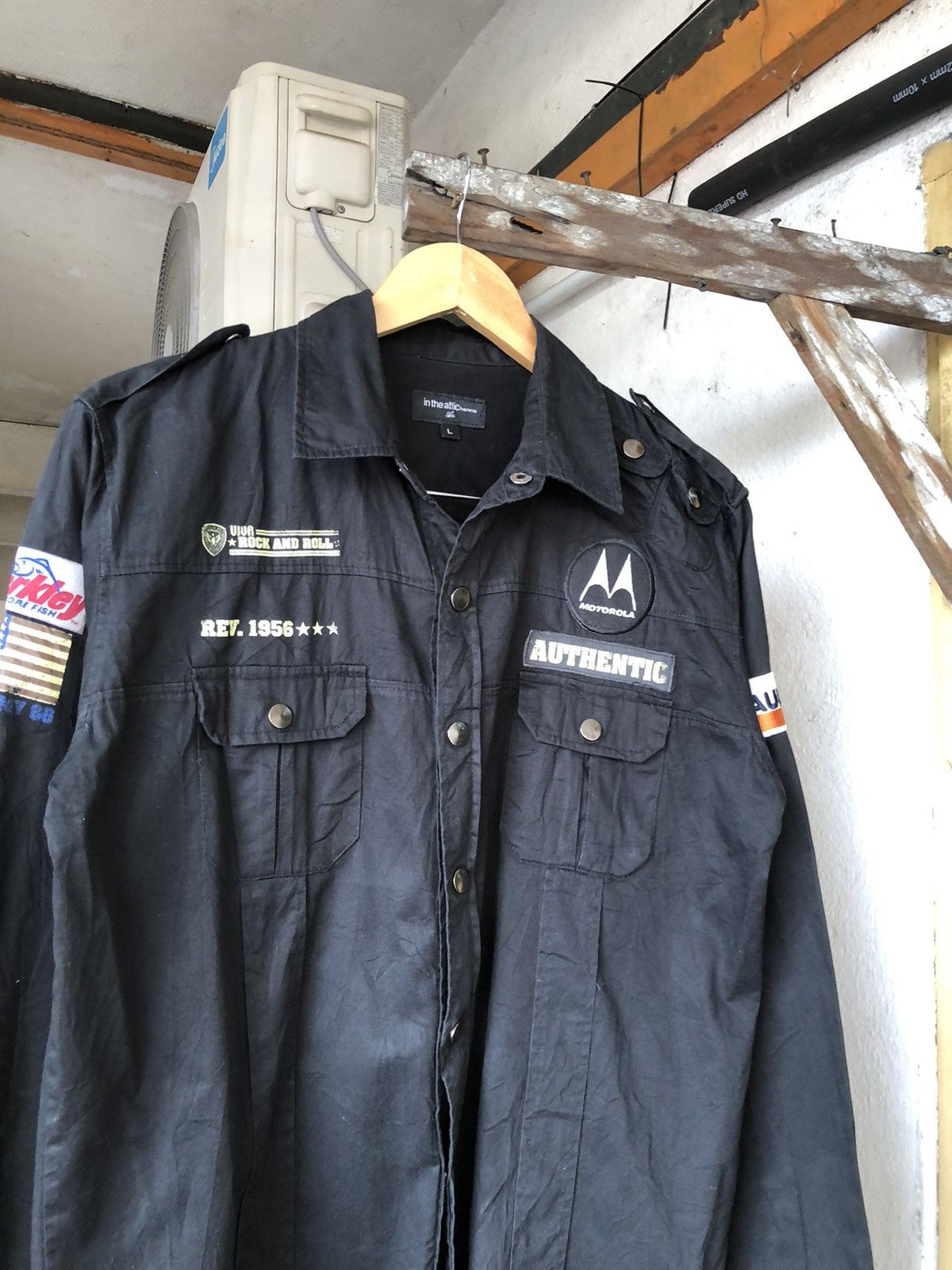 If Six Was Nine Rare❗️In The Attic Homme Punk Multi Patches Shirt Size US L / EU 52-54 / 3 - 5 Thumbnail