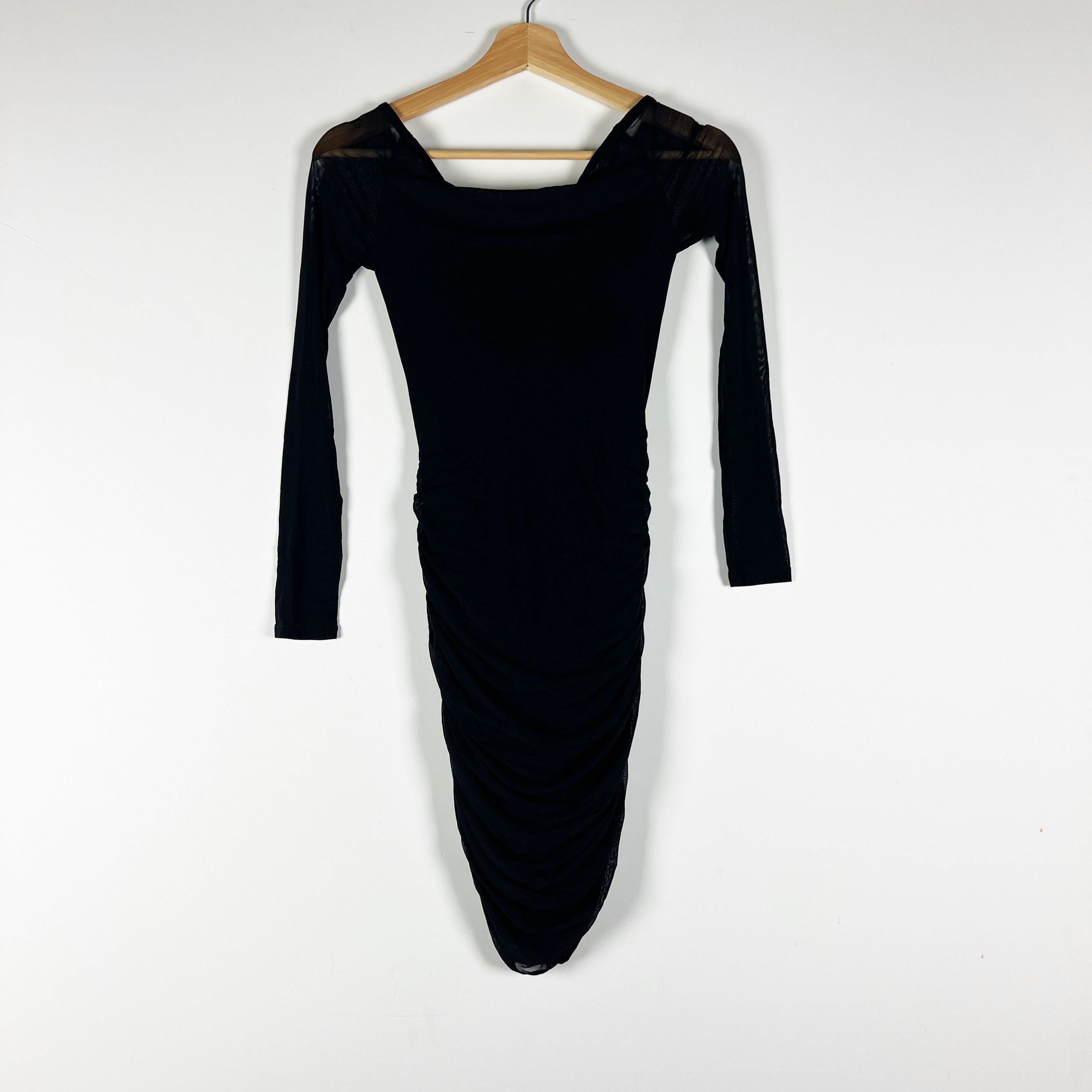 Other H:Ours Tulle Mesh Ruched Cut Out Long Size XS / US 0-2 / IT 36-38 - 4 Thumbnail