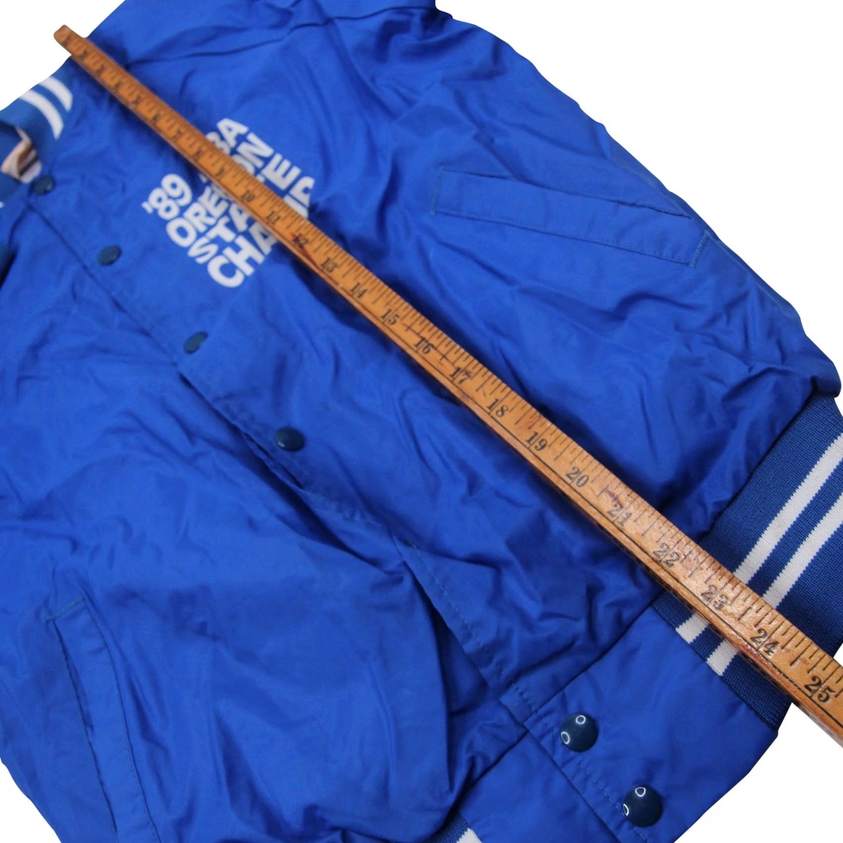Vintage VINTAGE 1989 ABA STATE CHAMPION Satin BMX Jacket Blue Mens Small Satin BMX Jacket Men Small Blue 1989 9/10 Junior? Size US S / EU 44-46 / 1 - 7 Thumbnail