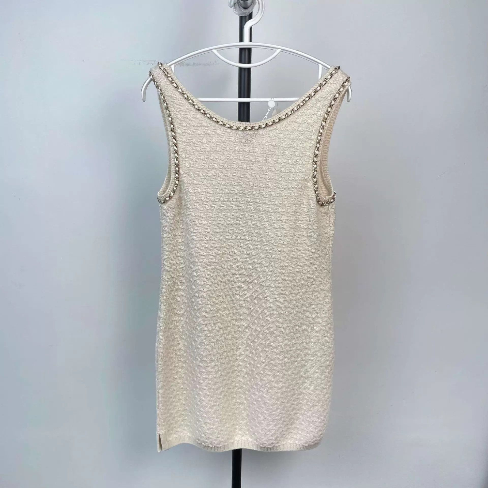 Chanel CHANEL 23B Leather Chain Dress 95 New 40 Size M / US 6-8 / IT 42-44 - 2 Thumbnail