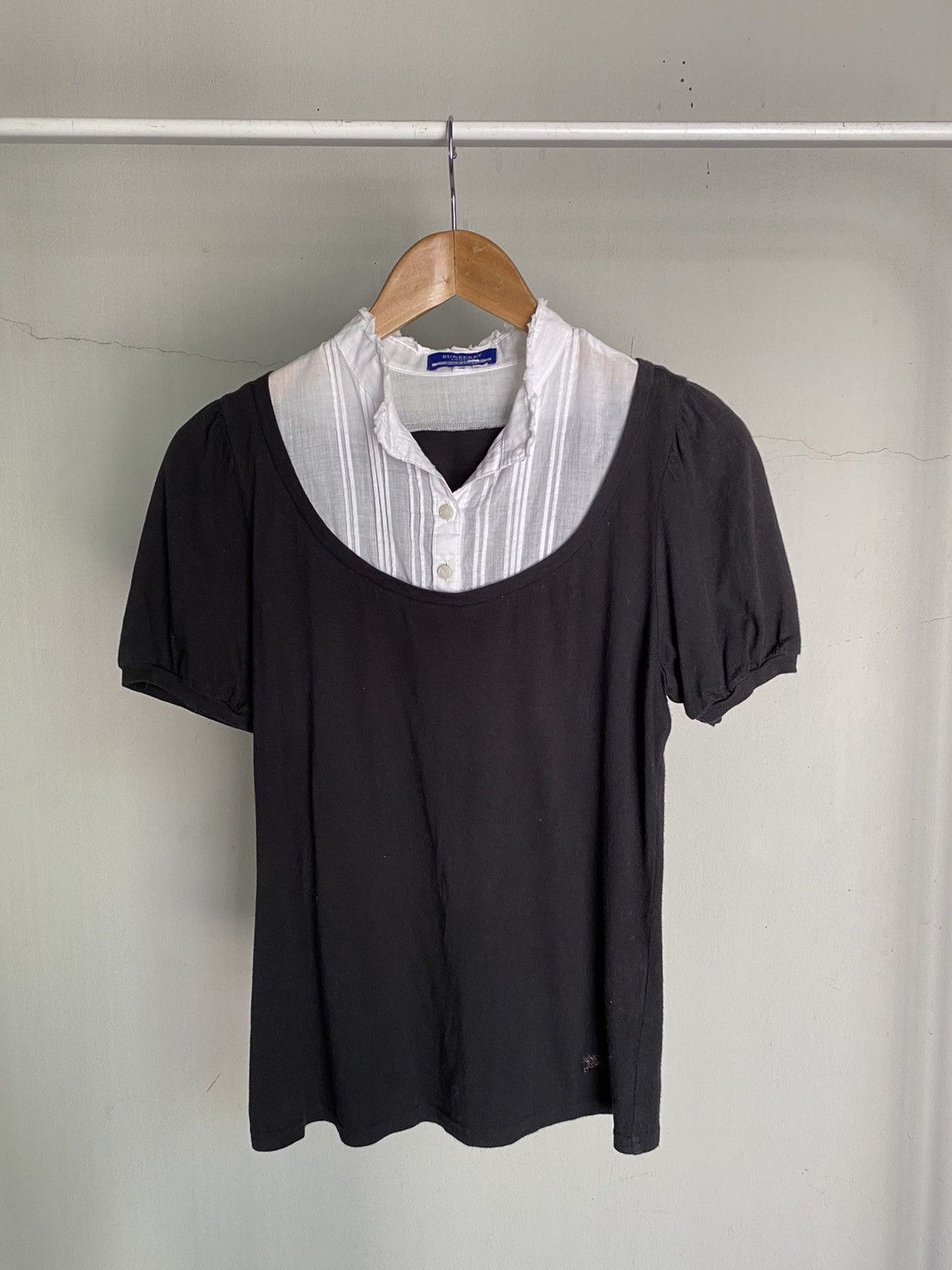 Burberry BURBERRY Black Puff Sleeve Blouses Size XS / US 0-2 / IT 36-38 - 1 Thumbnail