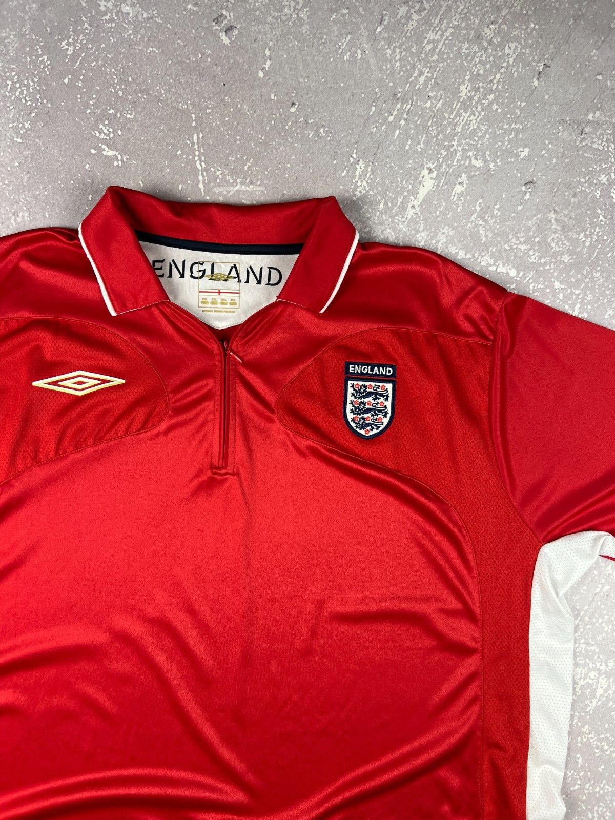 Umbro 2006/2007 Umbro Team England Training Zip Polo Shirt Jersey Size US XXL / EU 58 / 5 - 2 Thumbnail