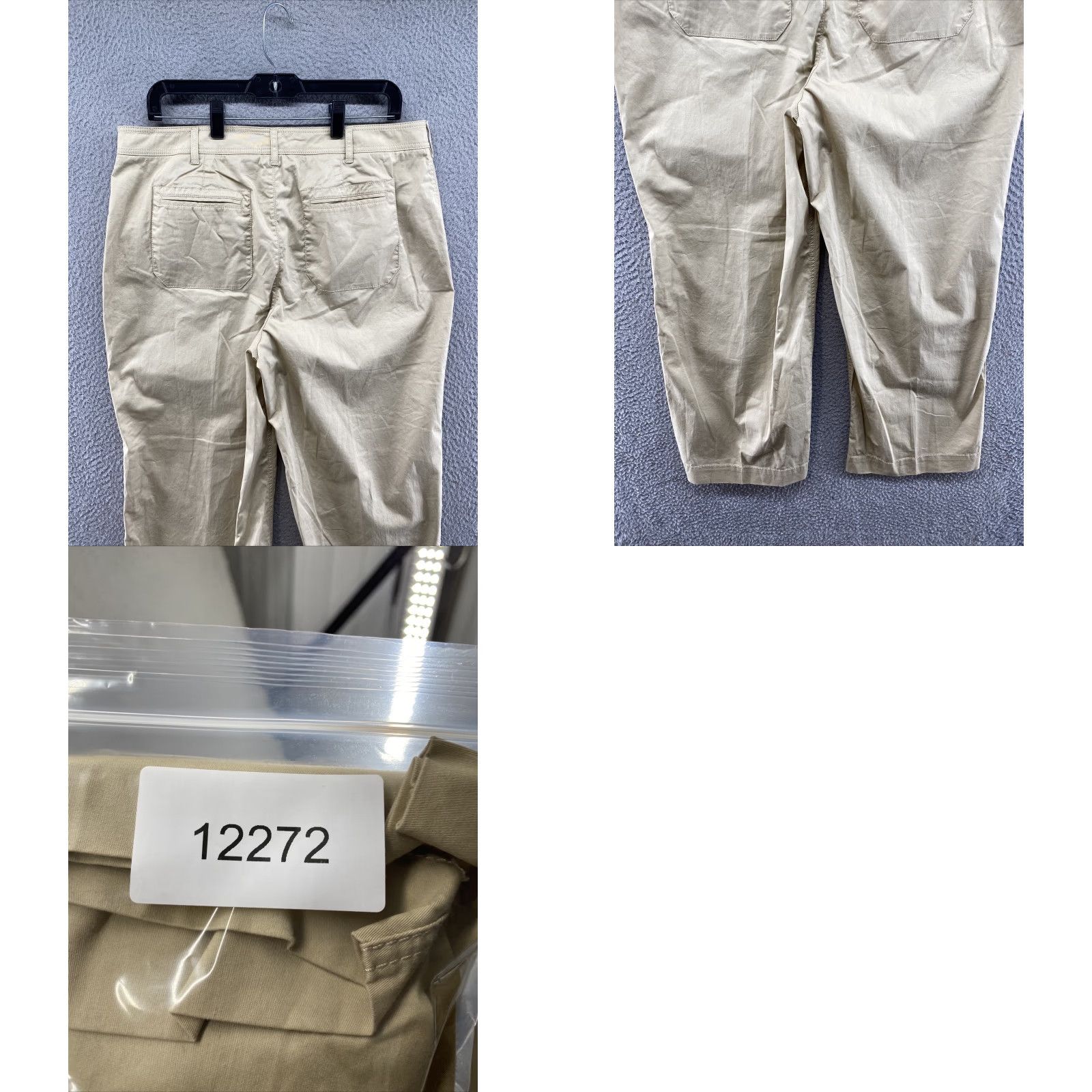 Vintage Chico’s Women’s Capri Wide-Leg Beige Pants in Size 12 - Relaxed, Pockets, Lightweight, Casual, Regular, Button, Zip, 0-1-0-2-3-4 Size 34" / US 12 / IT 48 - 9 Thumbnail