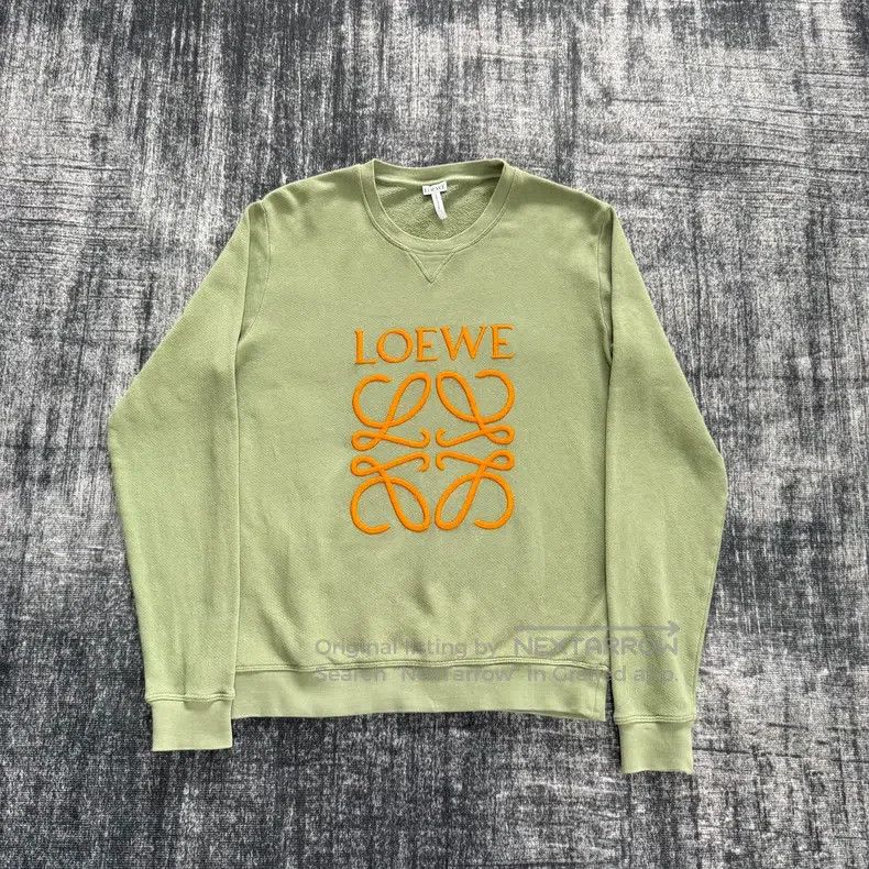 Loewe Loewe Large logo avocado green round neck hoodie Size XS / US 0-2 / IT 36-38 - 1 Thumbnail